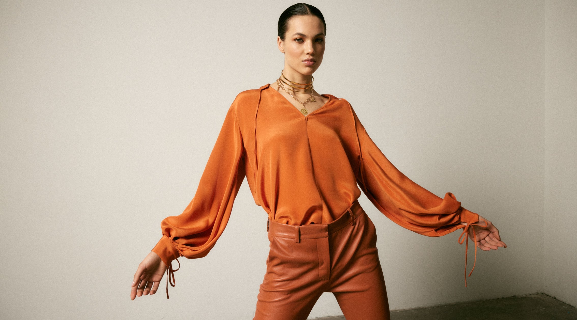 Designer silk shirts for women by MON&PAU.