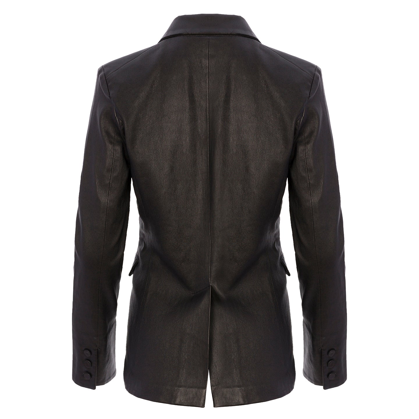 BUTTON BLACK LEATHER