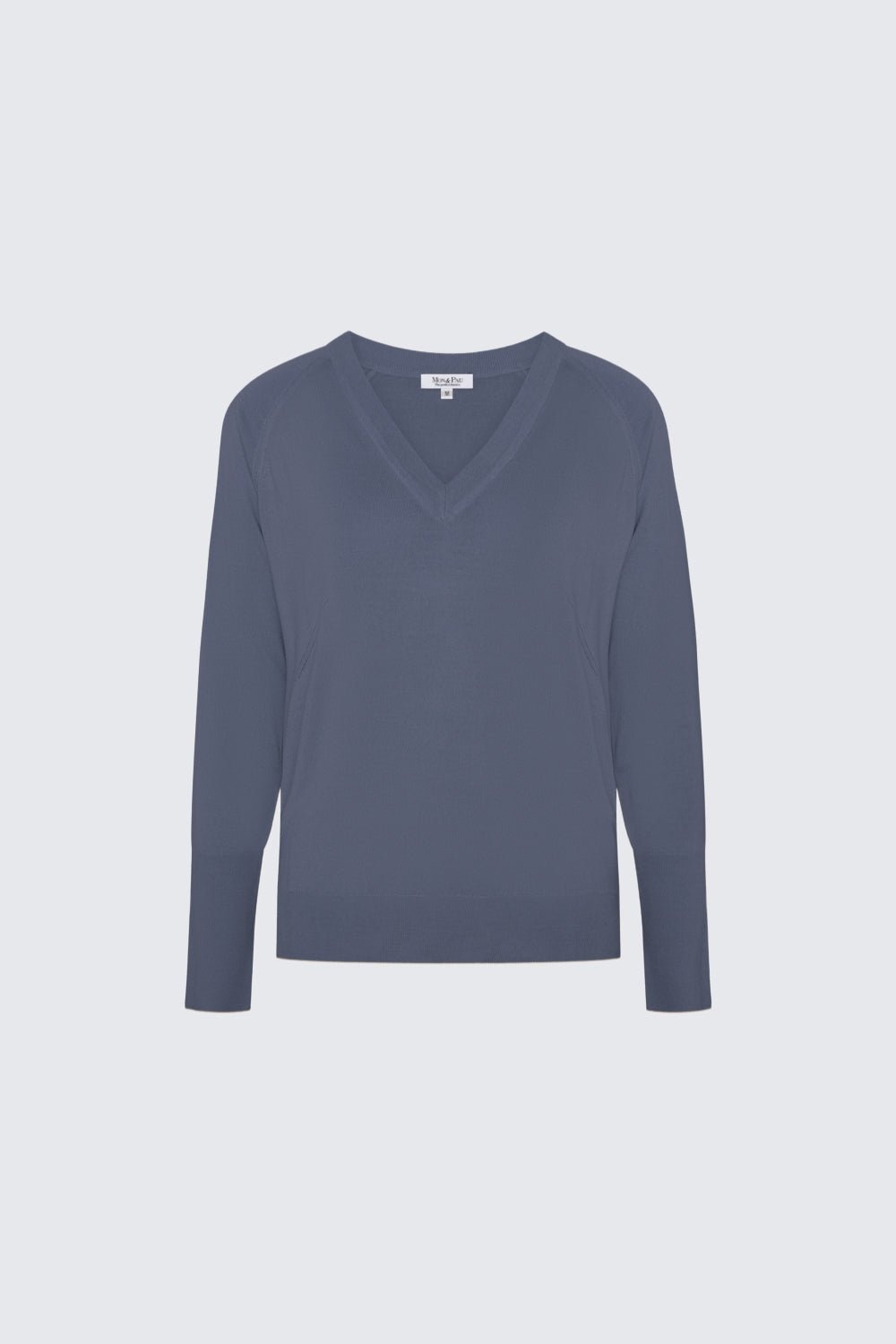 V NECK SLATE