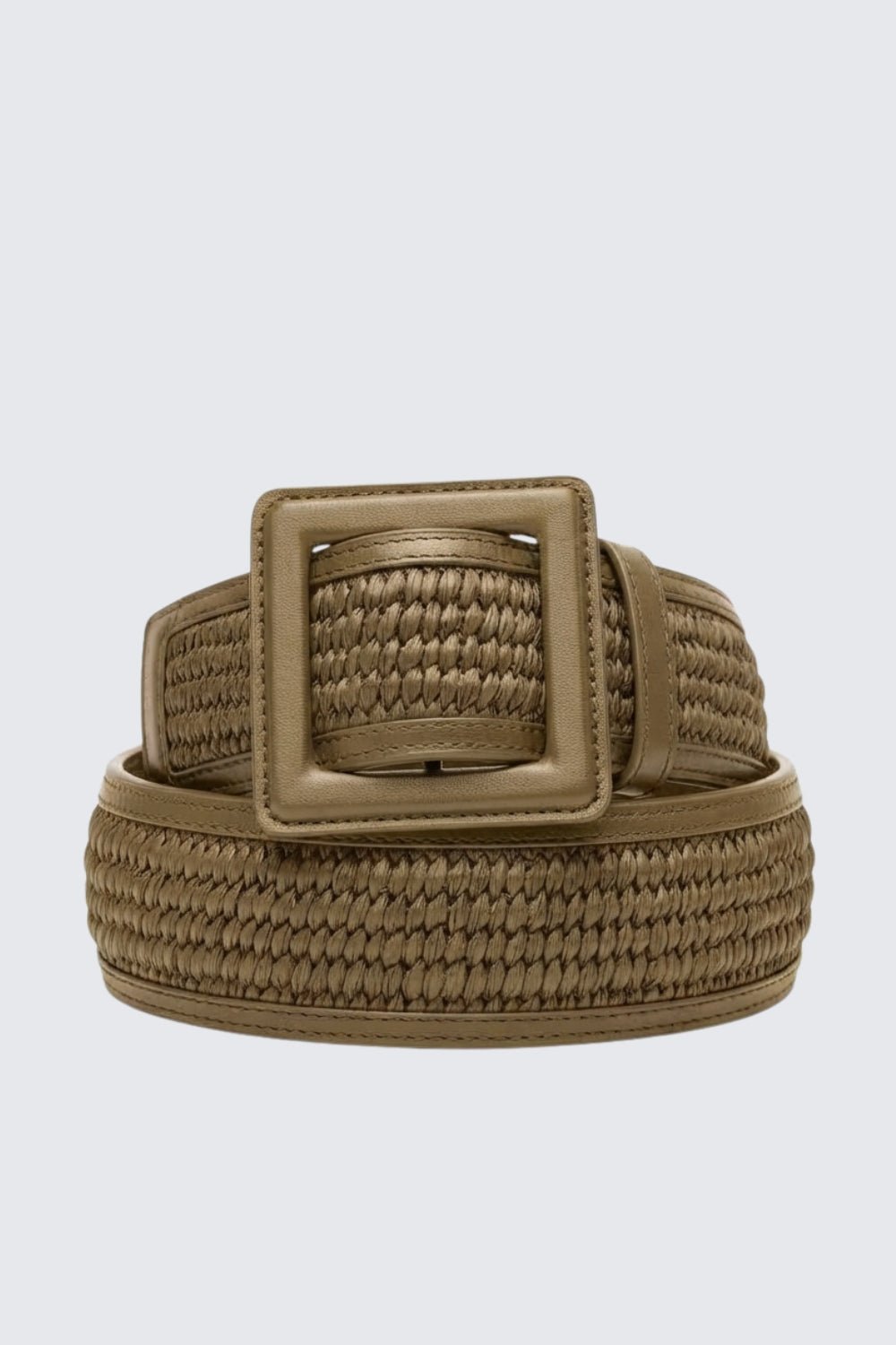 CINTURÓN RAFIA TRENZADA HEBILLA DE PIEL CAPRI