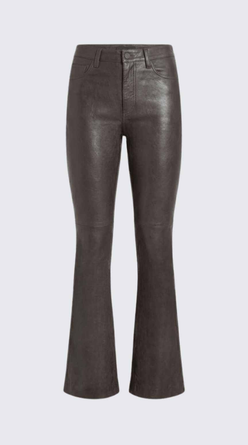 FLARE PANT SHADOW SAND LEATHER