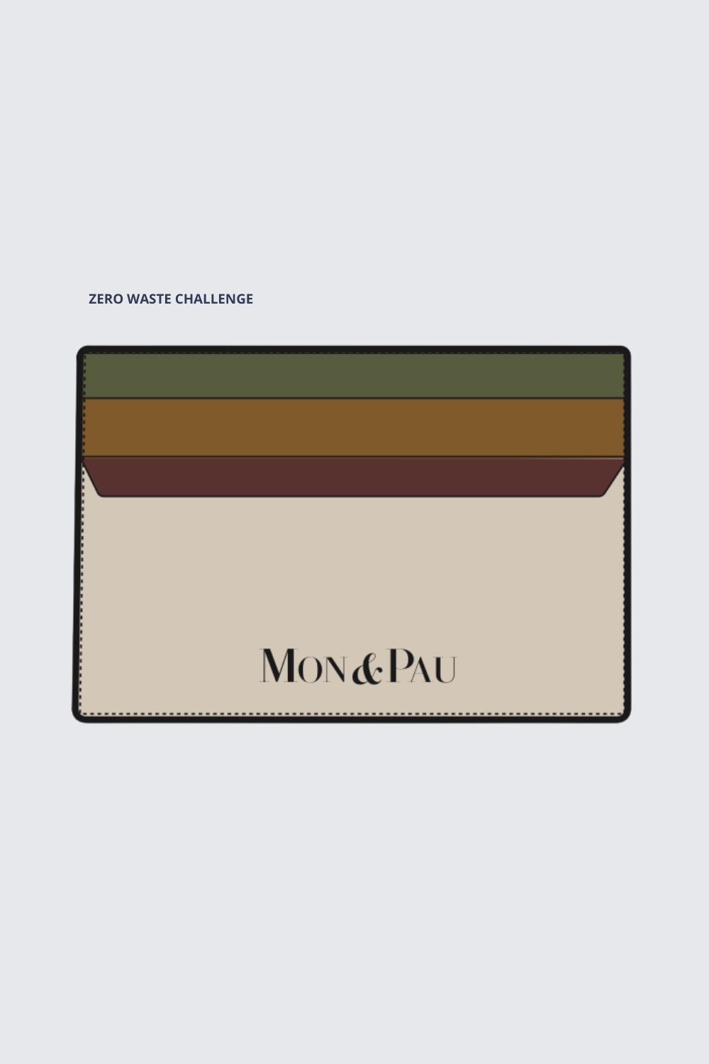WALLET COMBO BONE&MOSS LEATHER