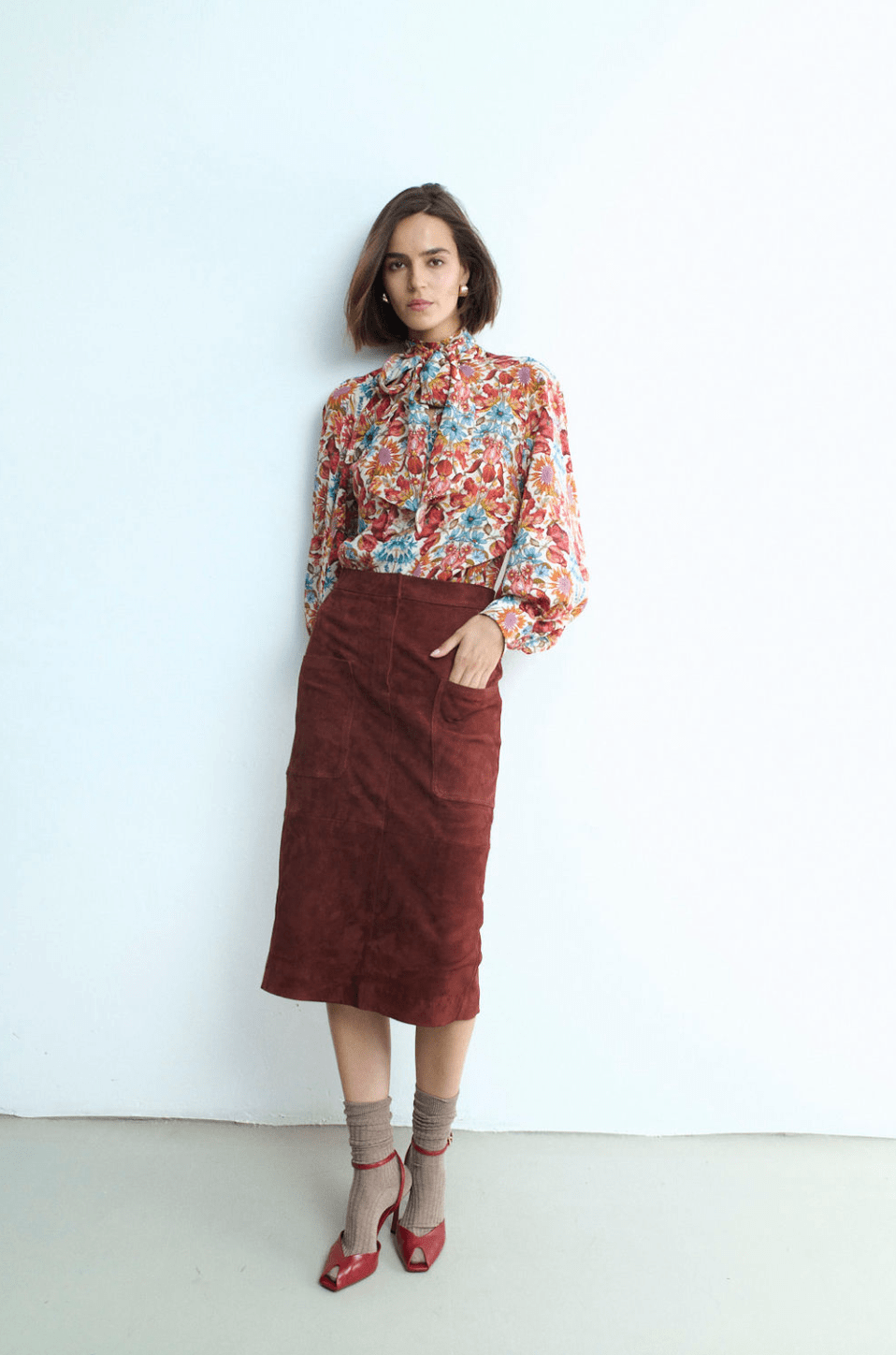 BOW FLORAL MUSE WHITE