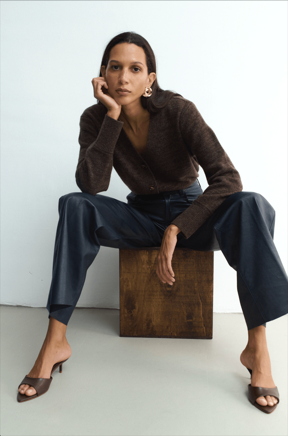 LOLA PANT NAVY LEATHER