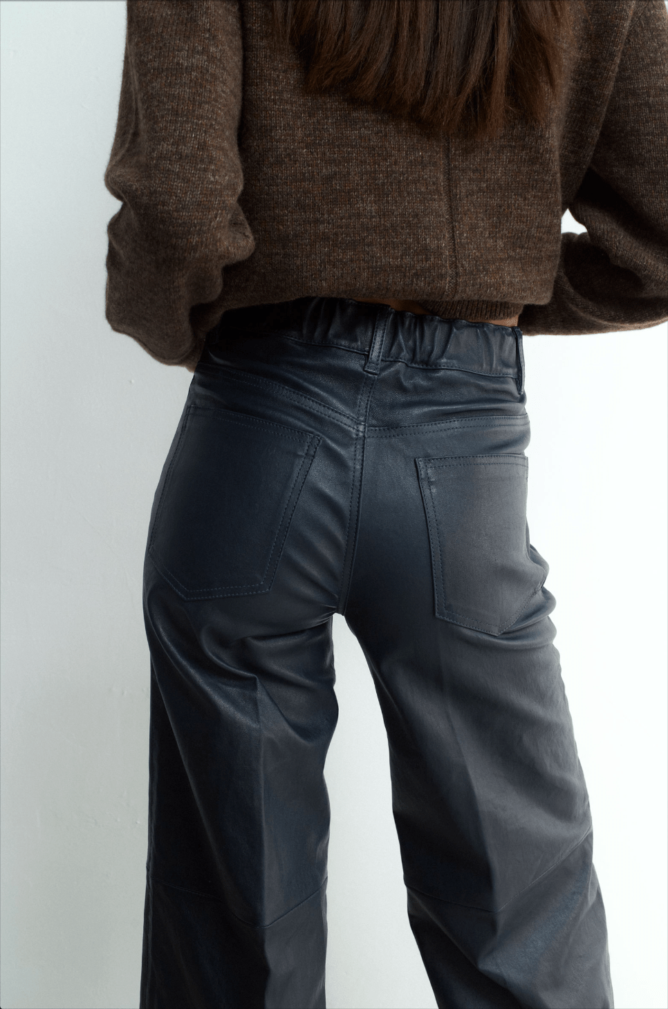 LOLA PANT NAVY LEATHER