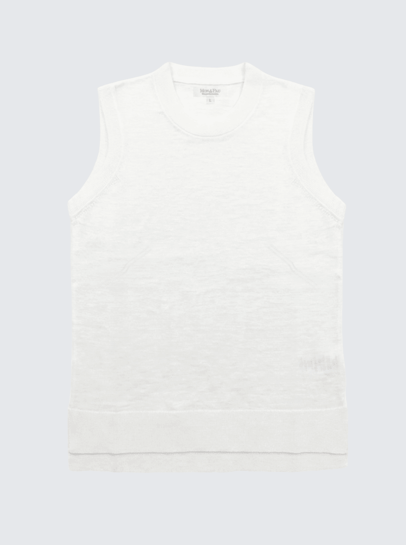 SLEEVELESS T-SHIRT WHITE