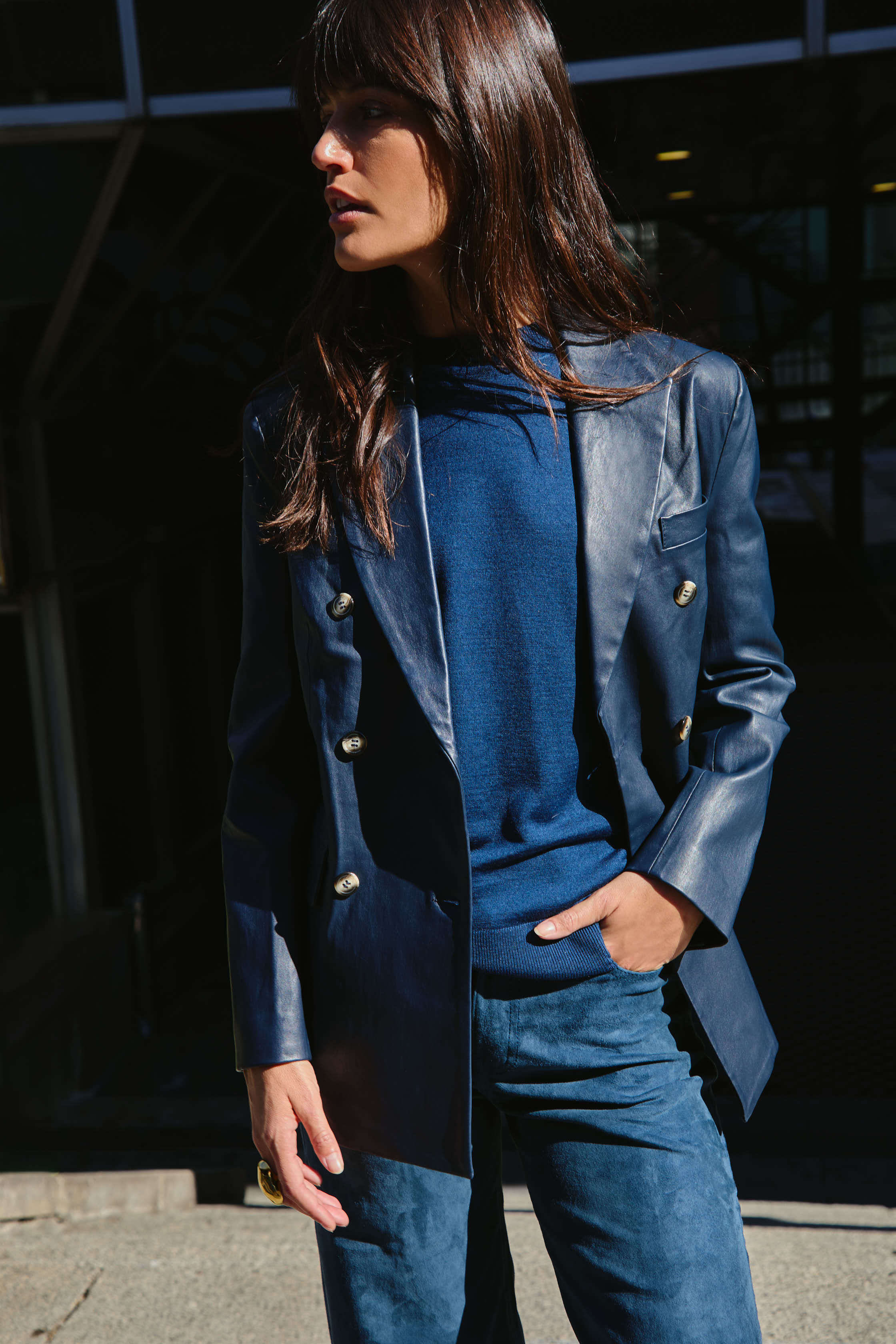 PATRICIA NAVY LEATHER