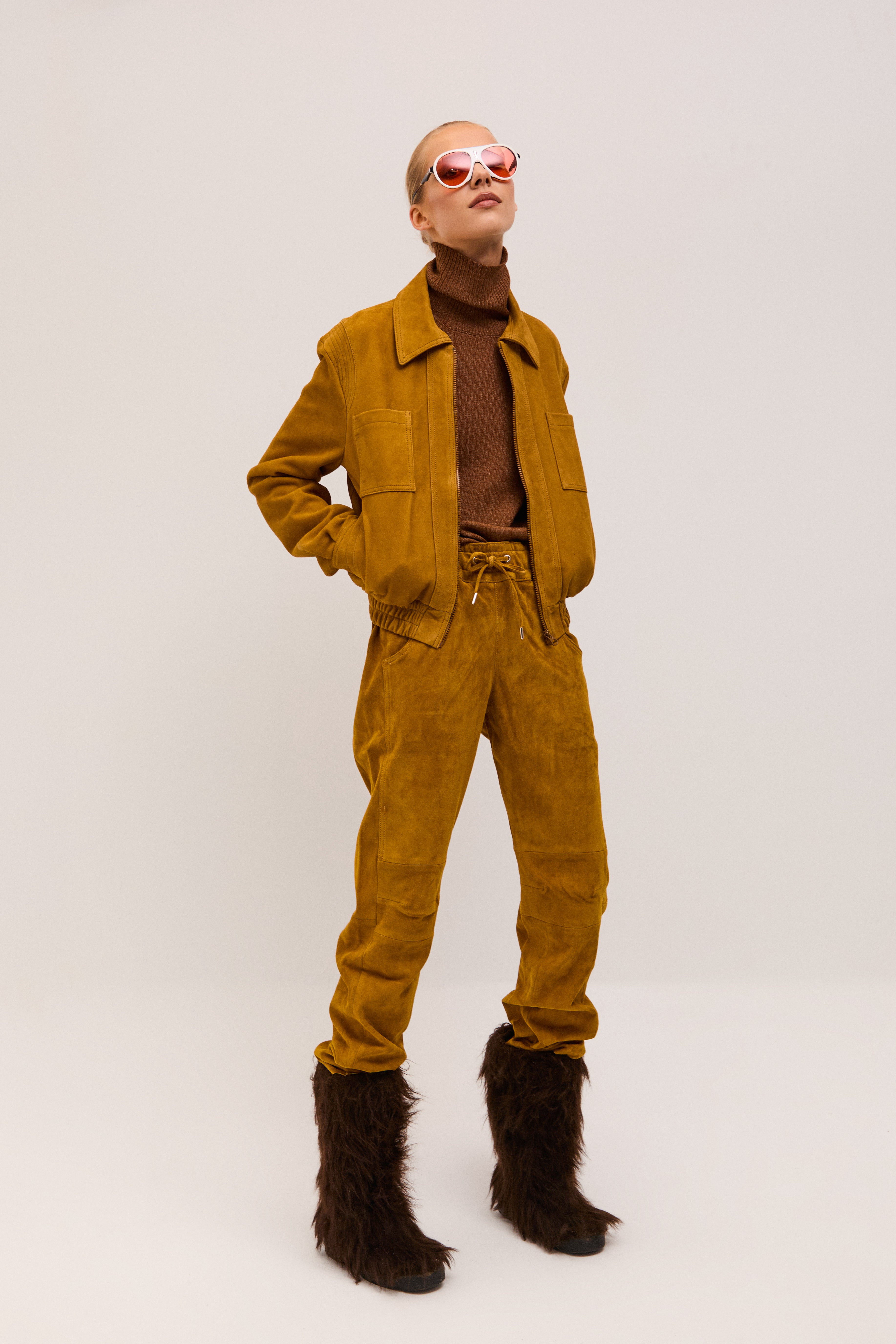 JOGGER PANT GOLDEN HONEY SUEDE