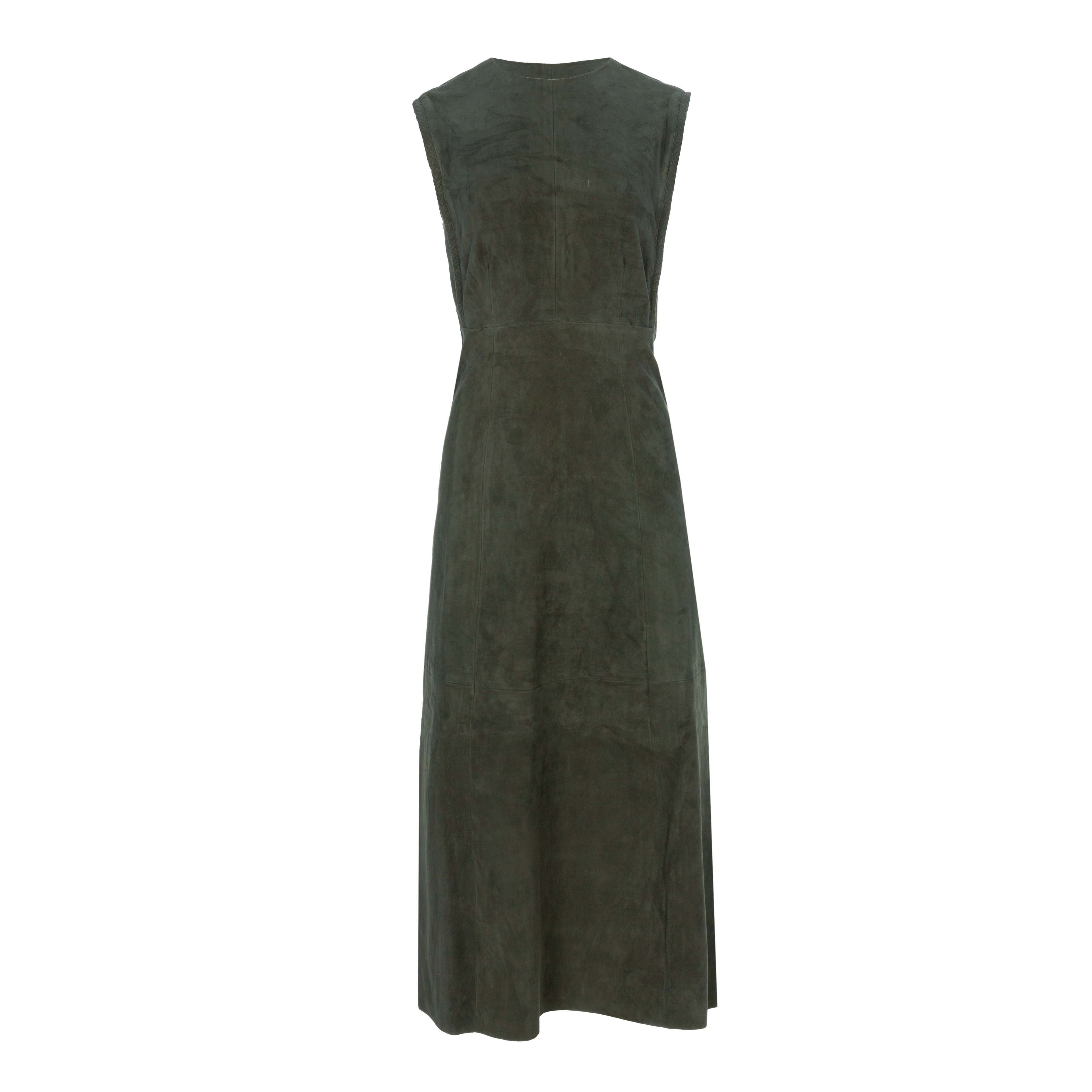 Viviana Dress Forest Moss Suede