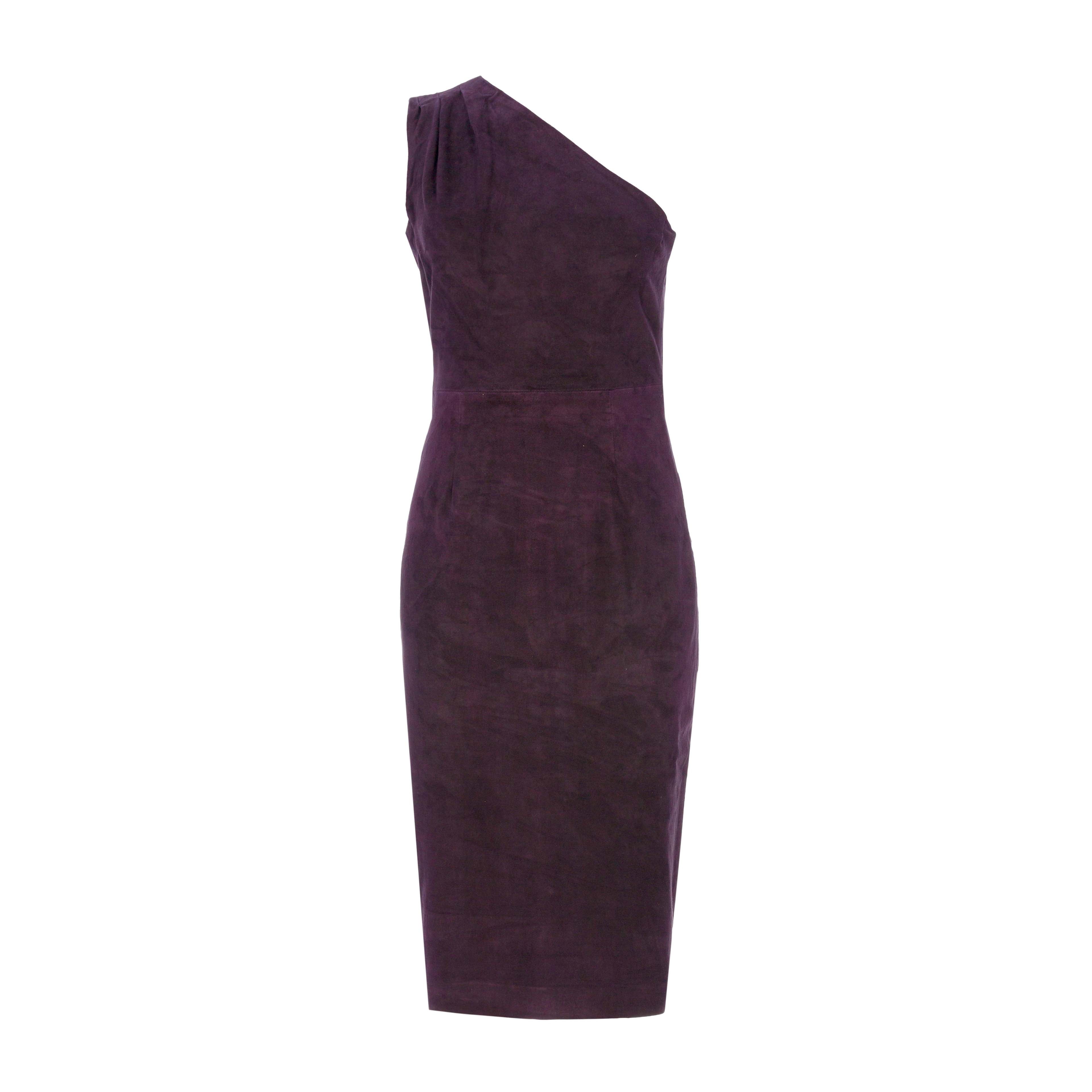 Jimmy Dress Black Grape Suede