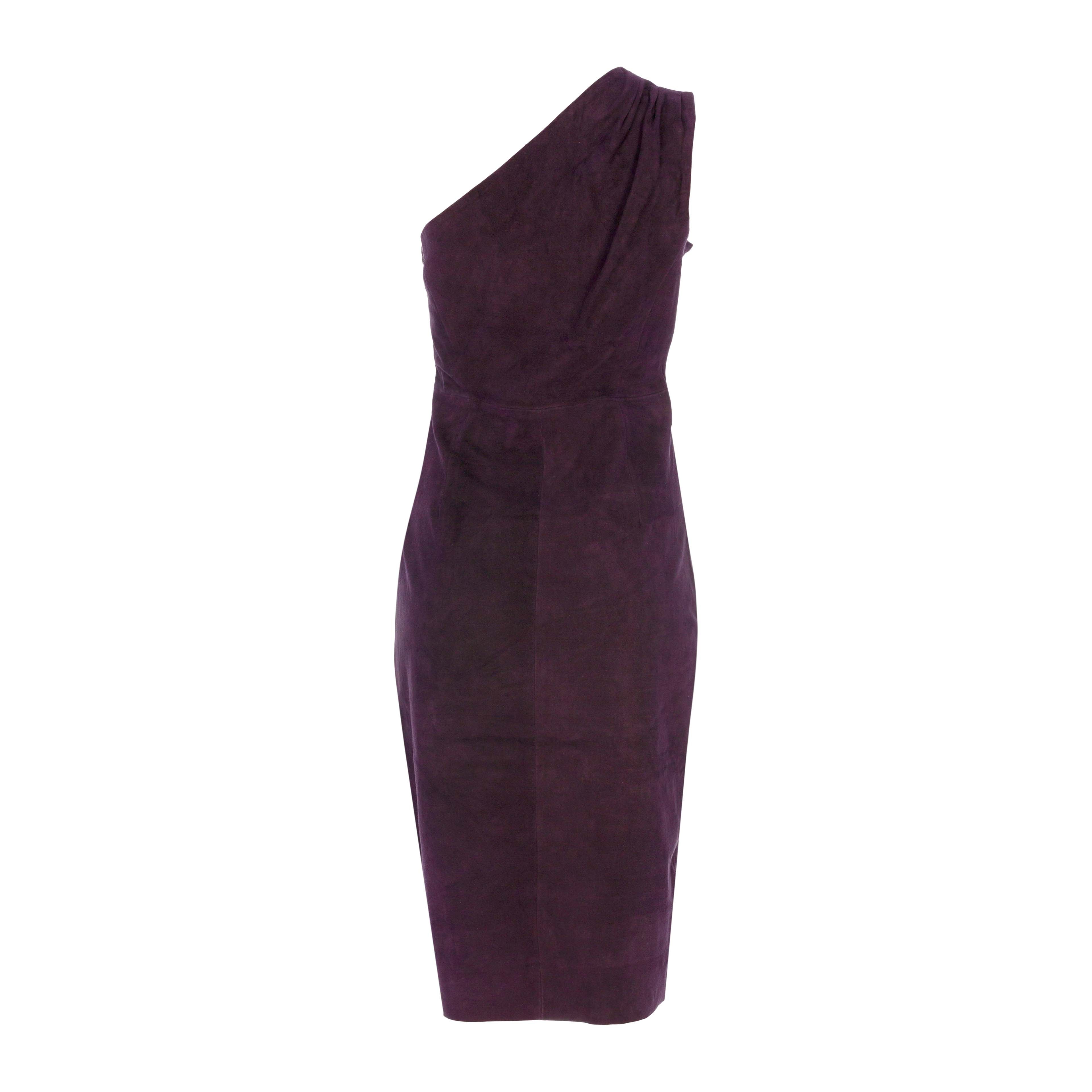 Jimmy Dress Black Grape Suede