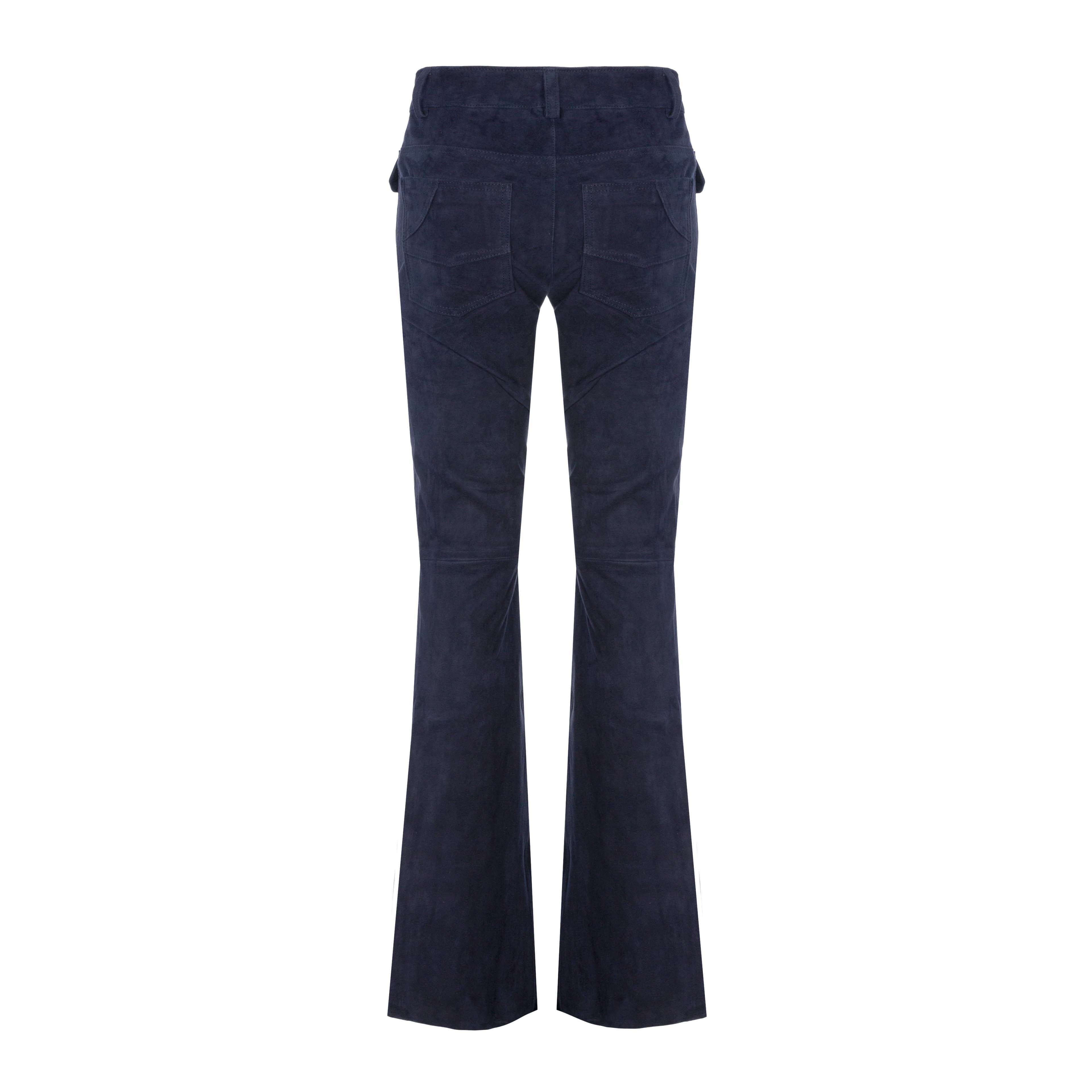 Carolyn Navy Suede Jean