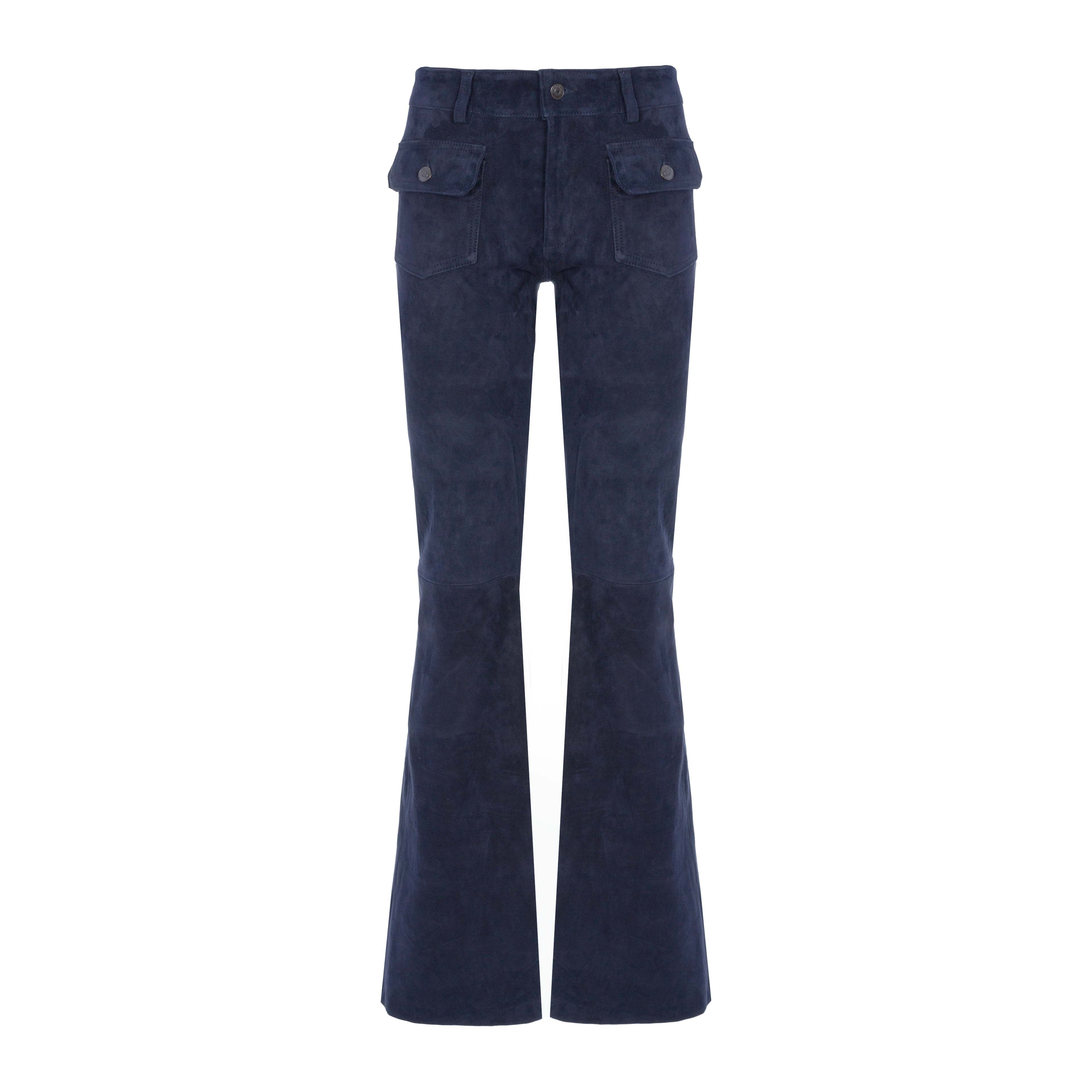 Carolyn Navy Suede Jean