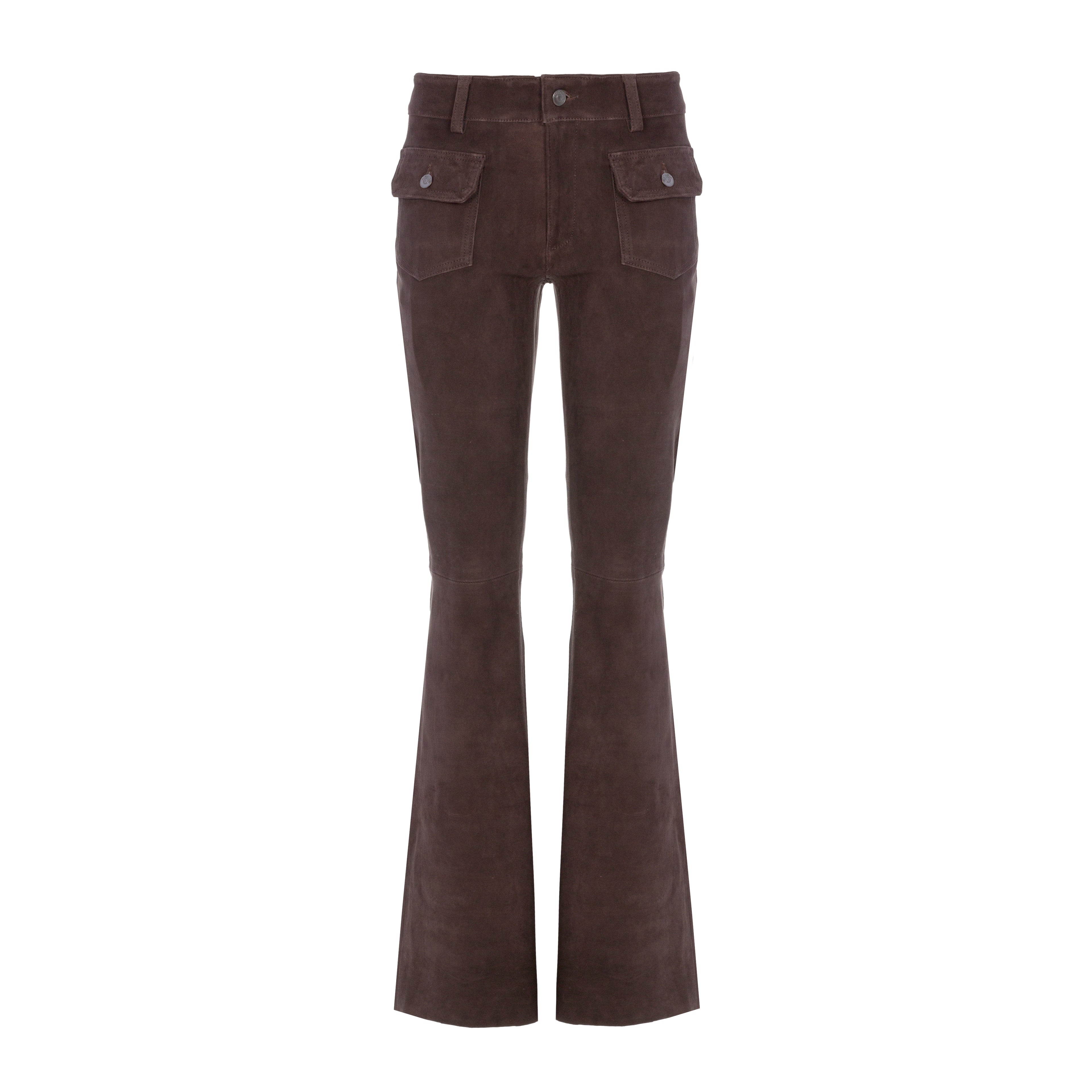 Carolyn Dark Chocolate Suede Jean