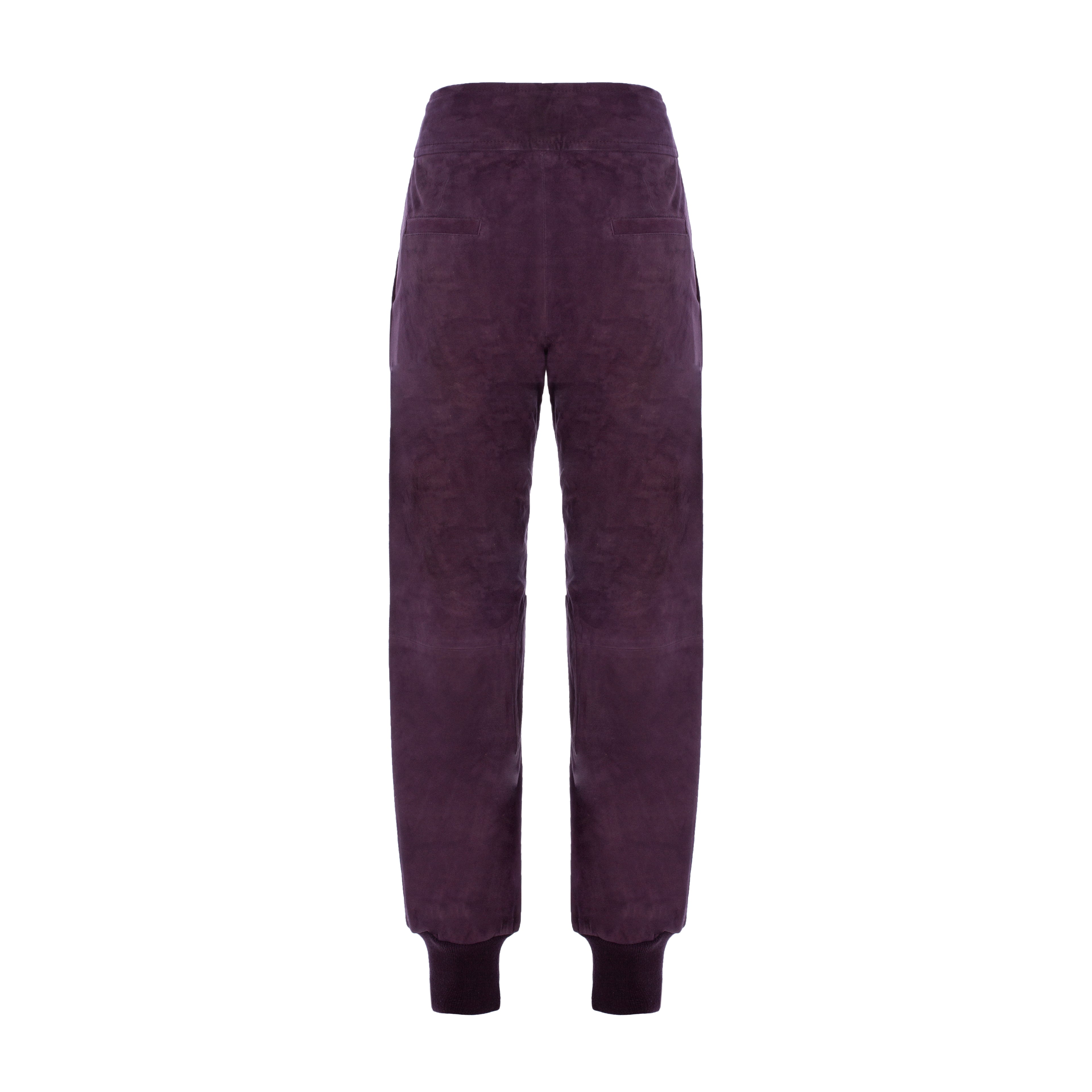 Stefanie Black Grape Suede Oversized Pant