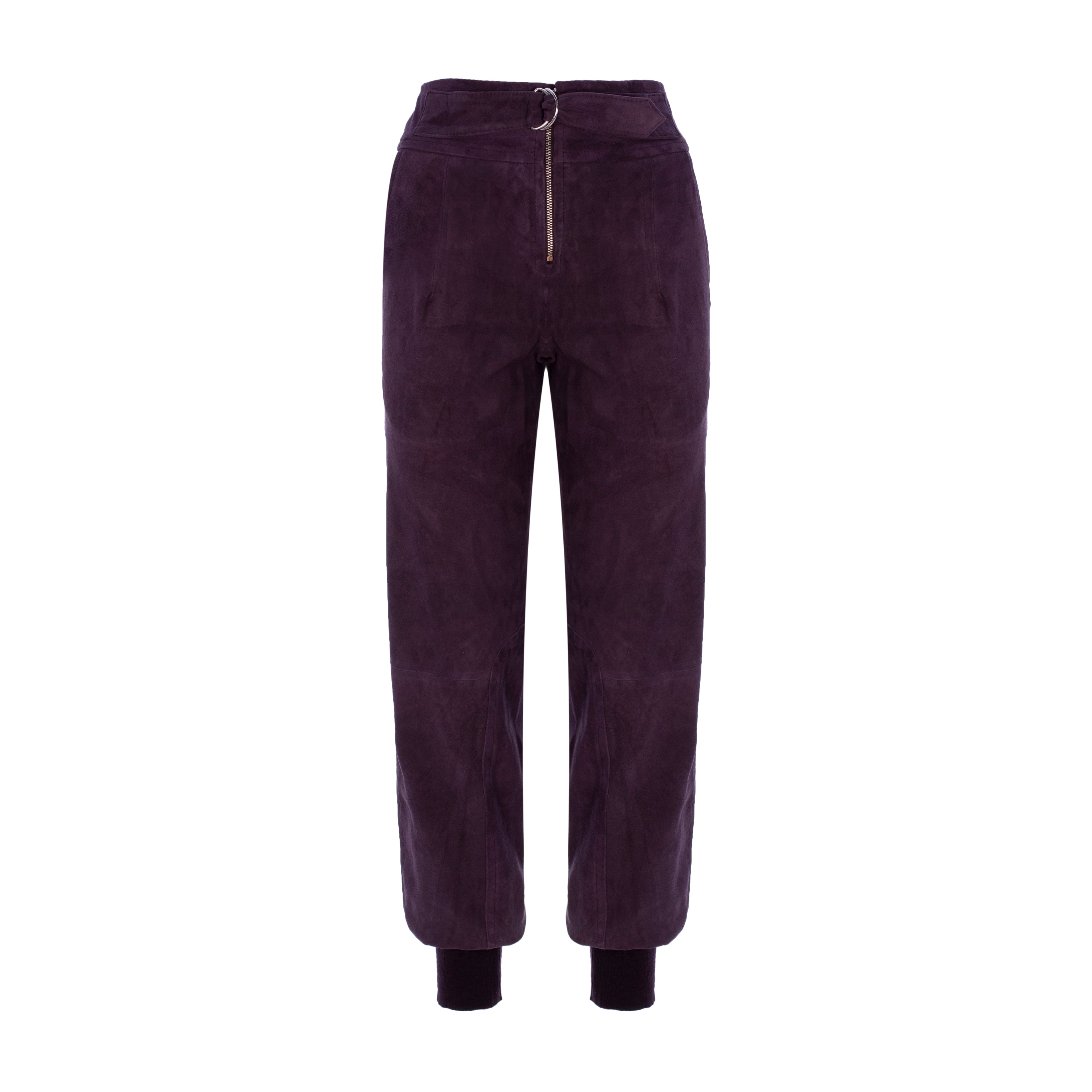 Stefanie Black Grape Suede Oversized Pant