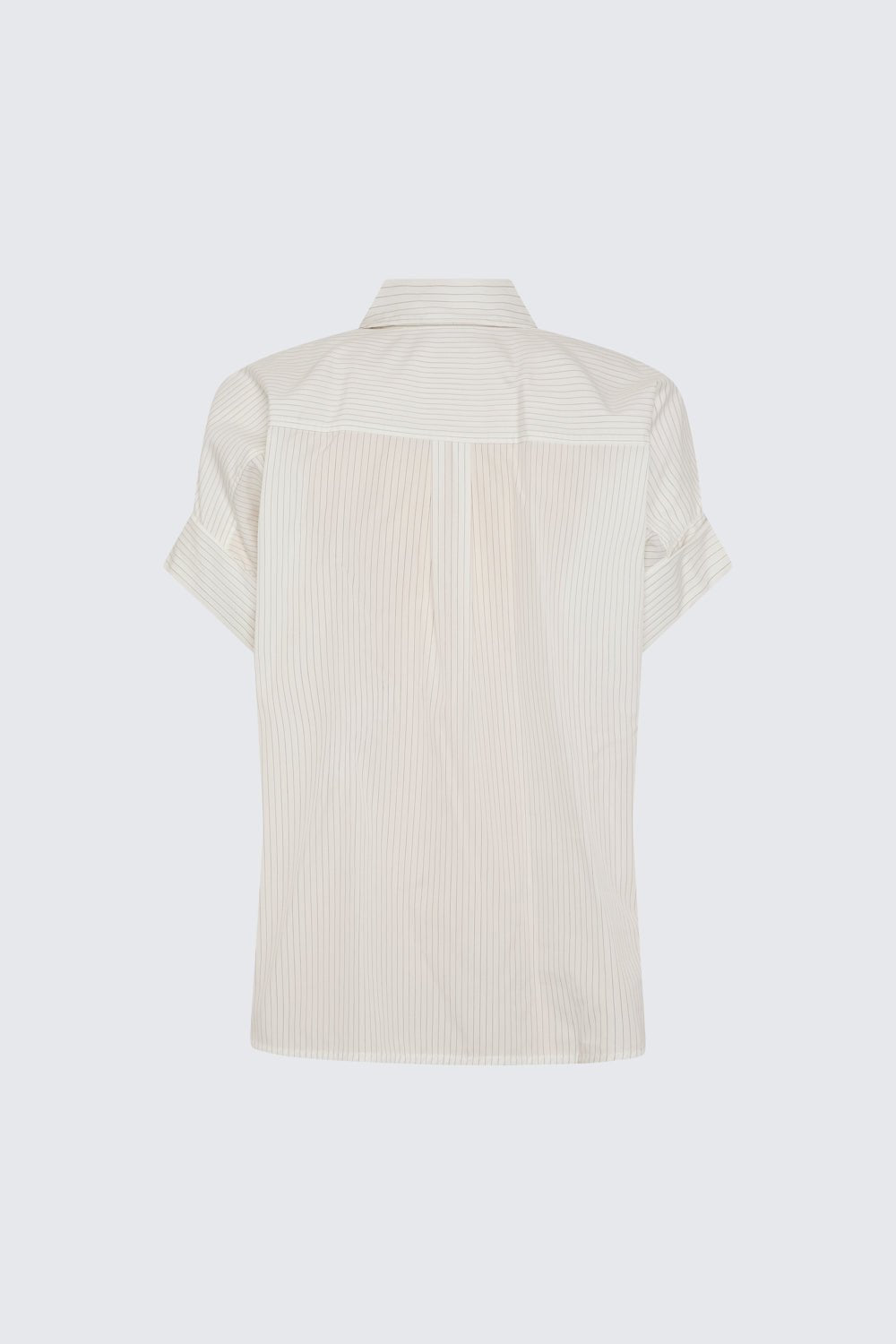 CAMISA DE ALGODÓN A RAYAS BLANCO Y NEGRO