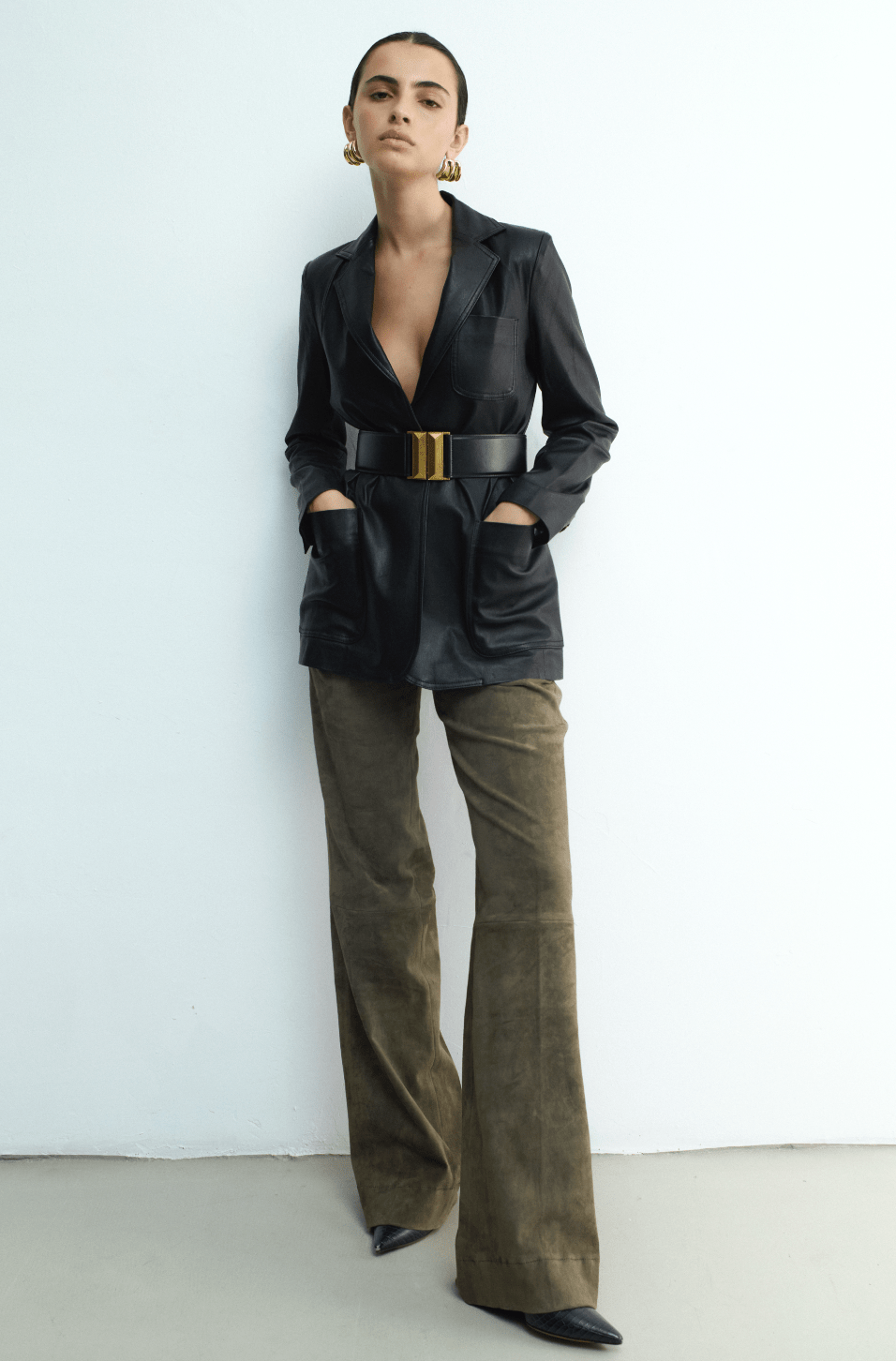 MAX BLAZER BLACK LEATHER