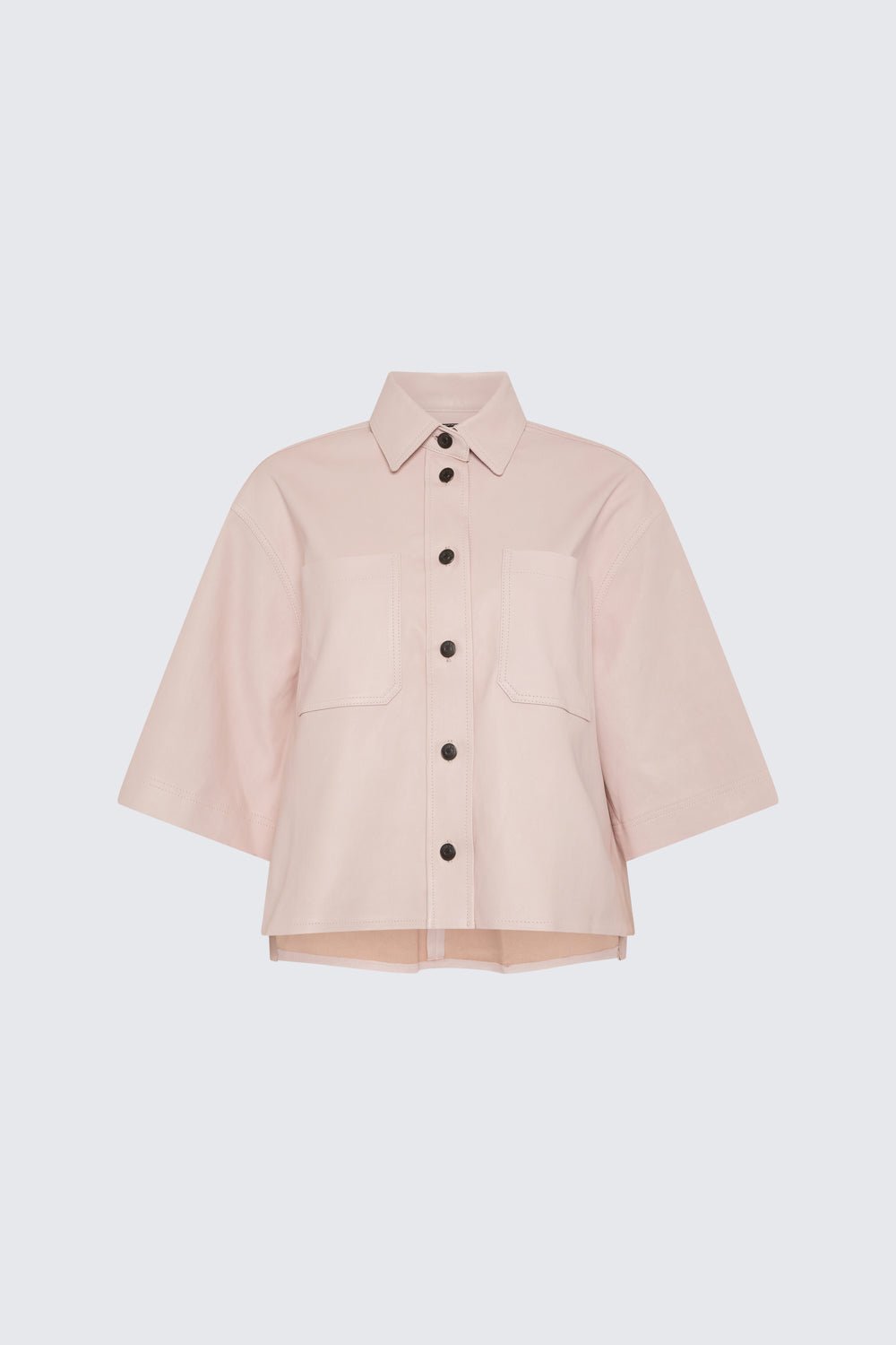 LULU SHIRT ROSE QUARTZ LEATHER
