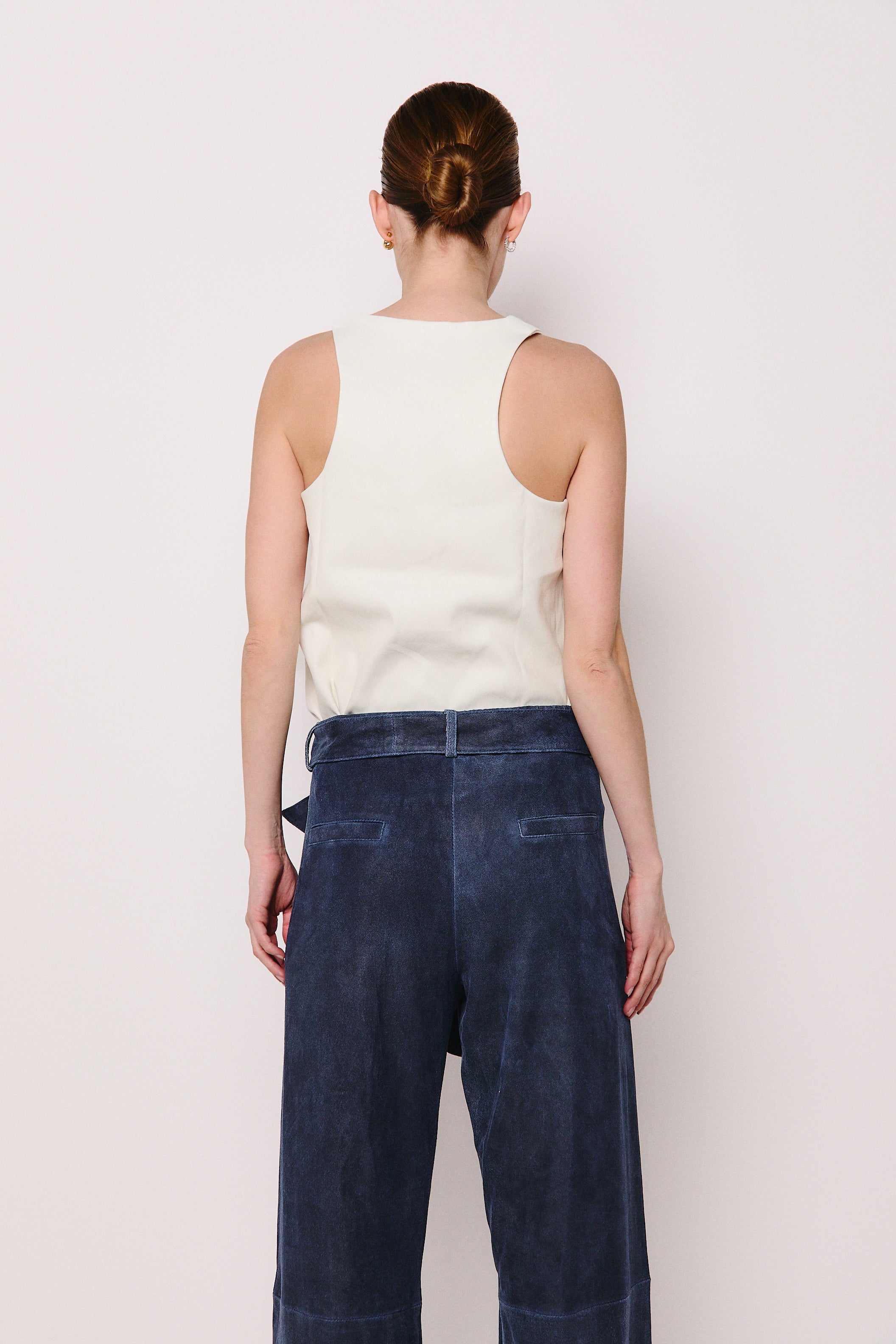 TANK TOP WHITE LEATHER