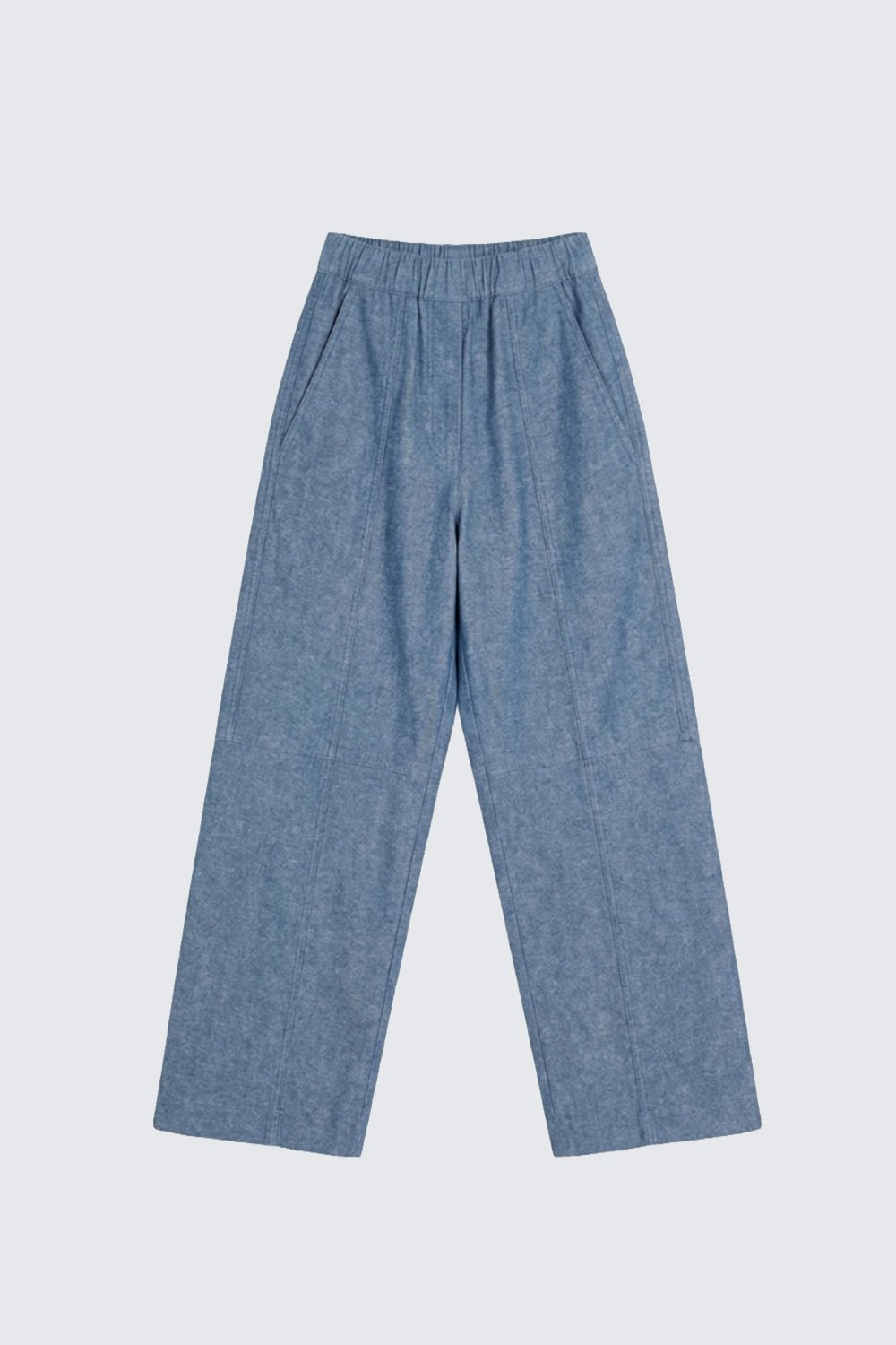 PANTALÓN DE PIEL AZUL CROPPED MARA