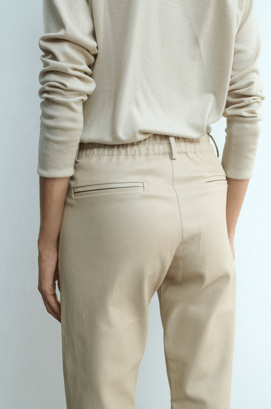 MATHILDA PANT BONE LEATHER