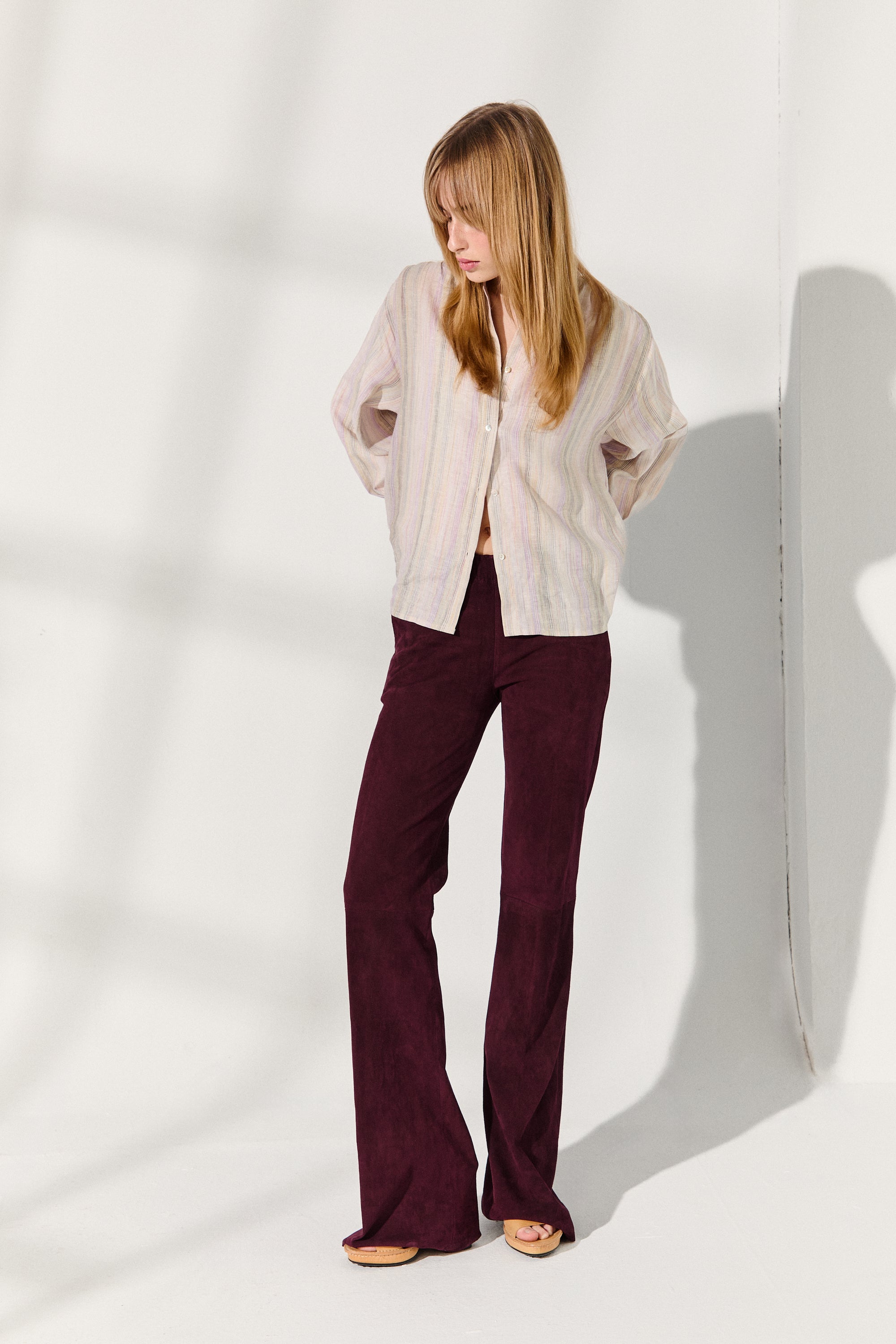 SIENNA PASTEL STRIPES LINEN SHIRT