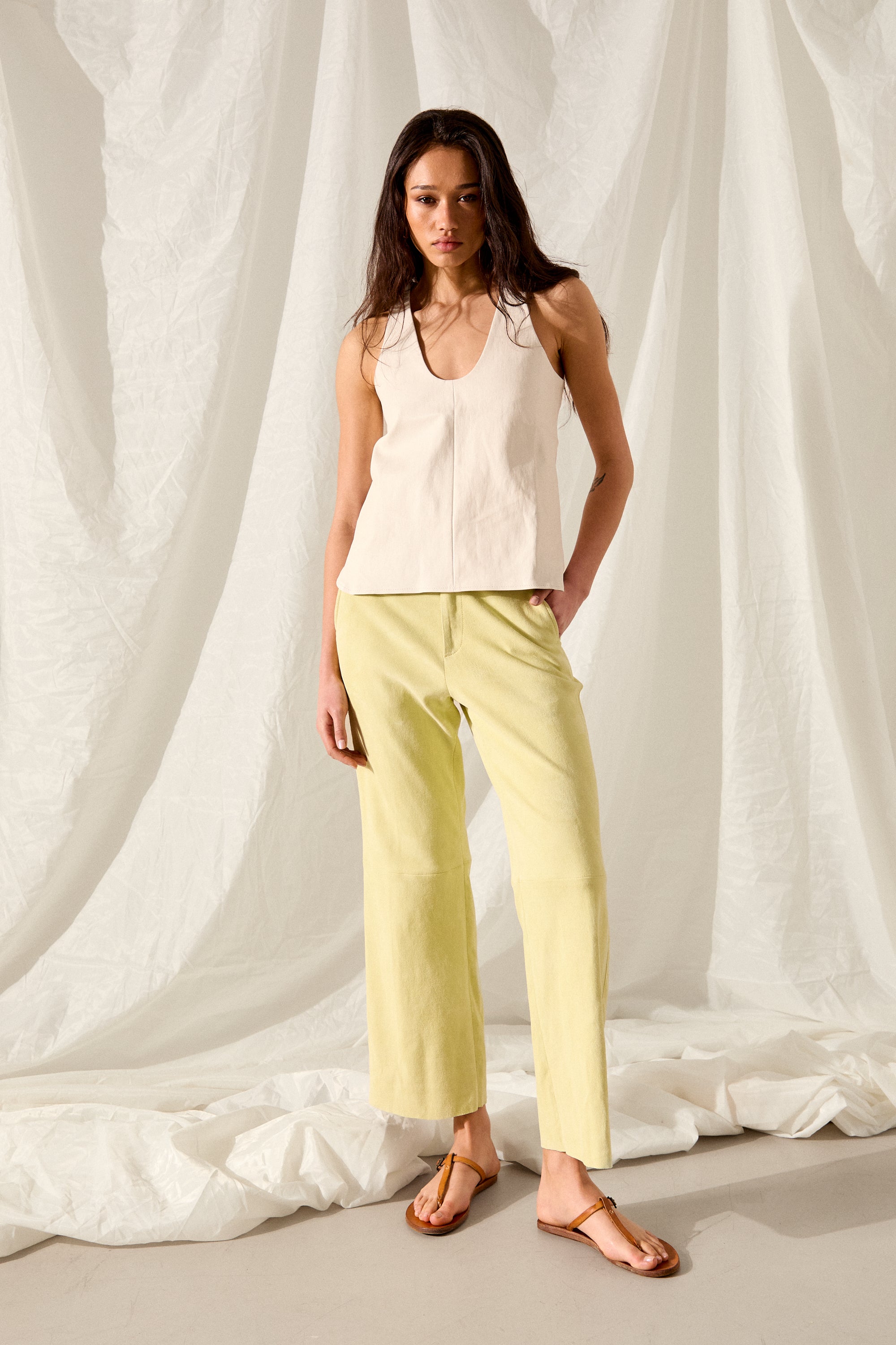 LAUREN PANT LEMONADE SUEDE