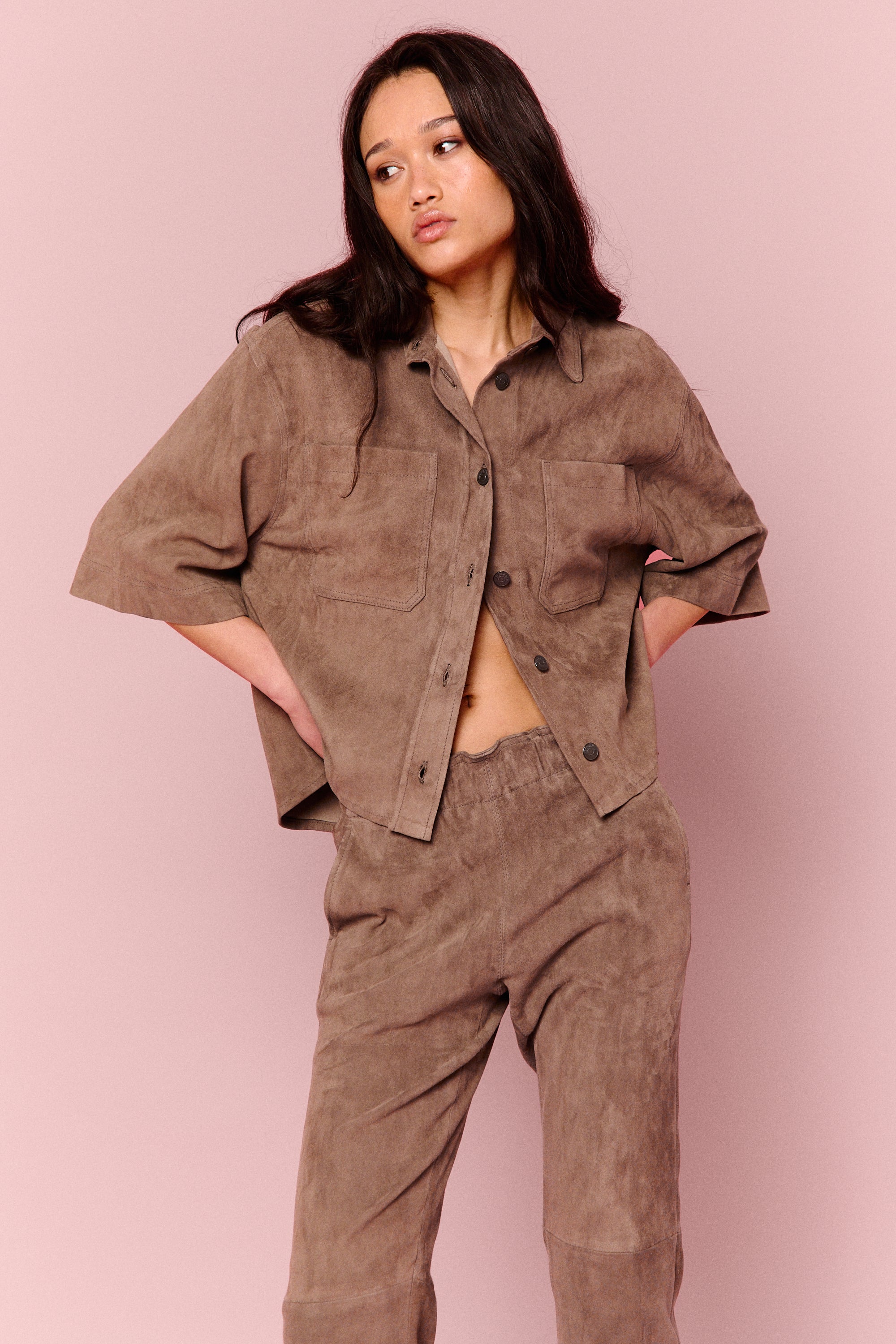 PAZ PANT SHADOW SAND SUEDE