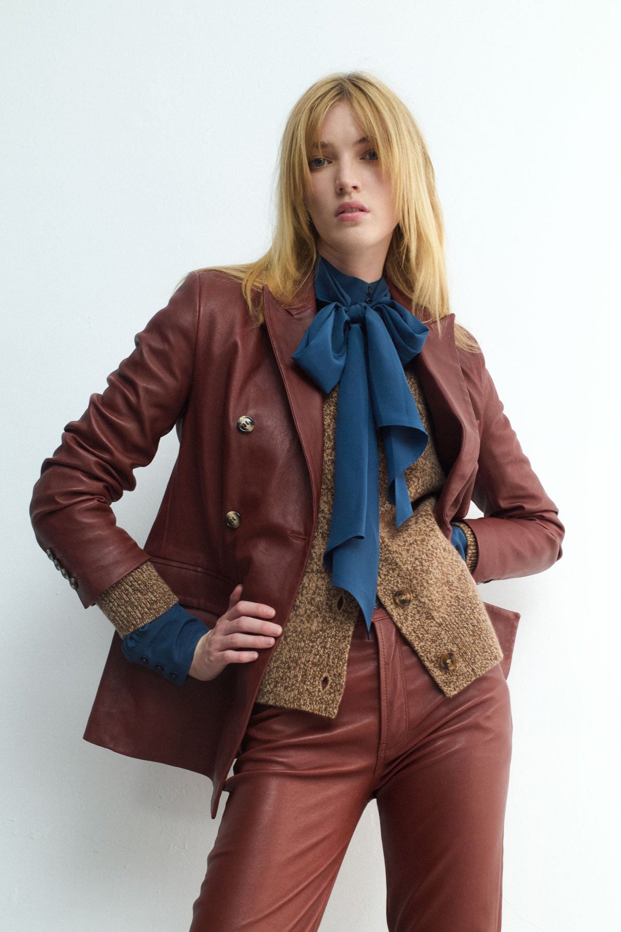 PATRICIA BLAZER BRONZER LEATHER