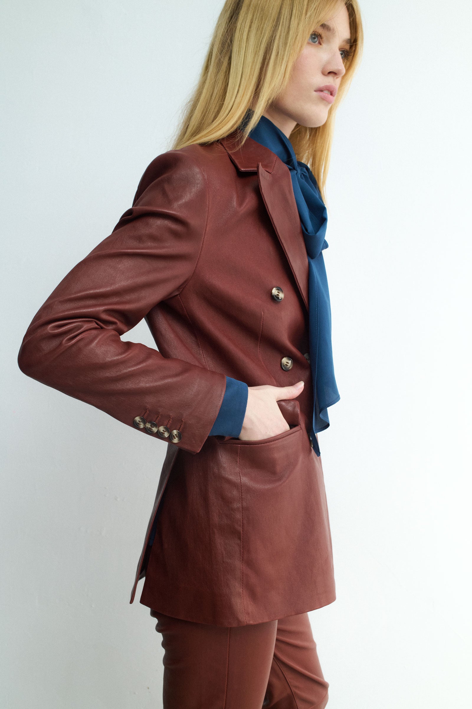 PATRICIA BLAZER BRONZER LEATHER