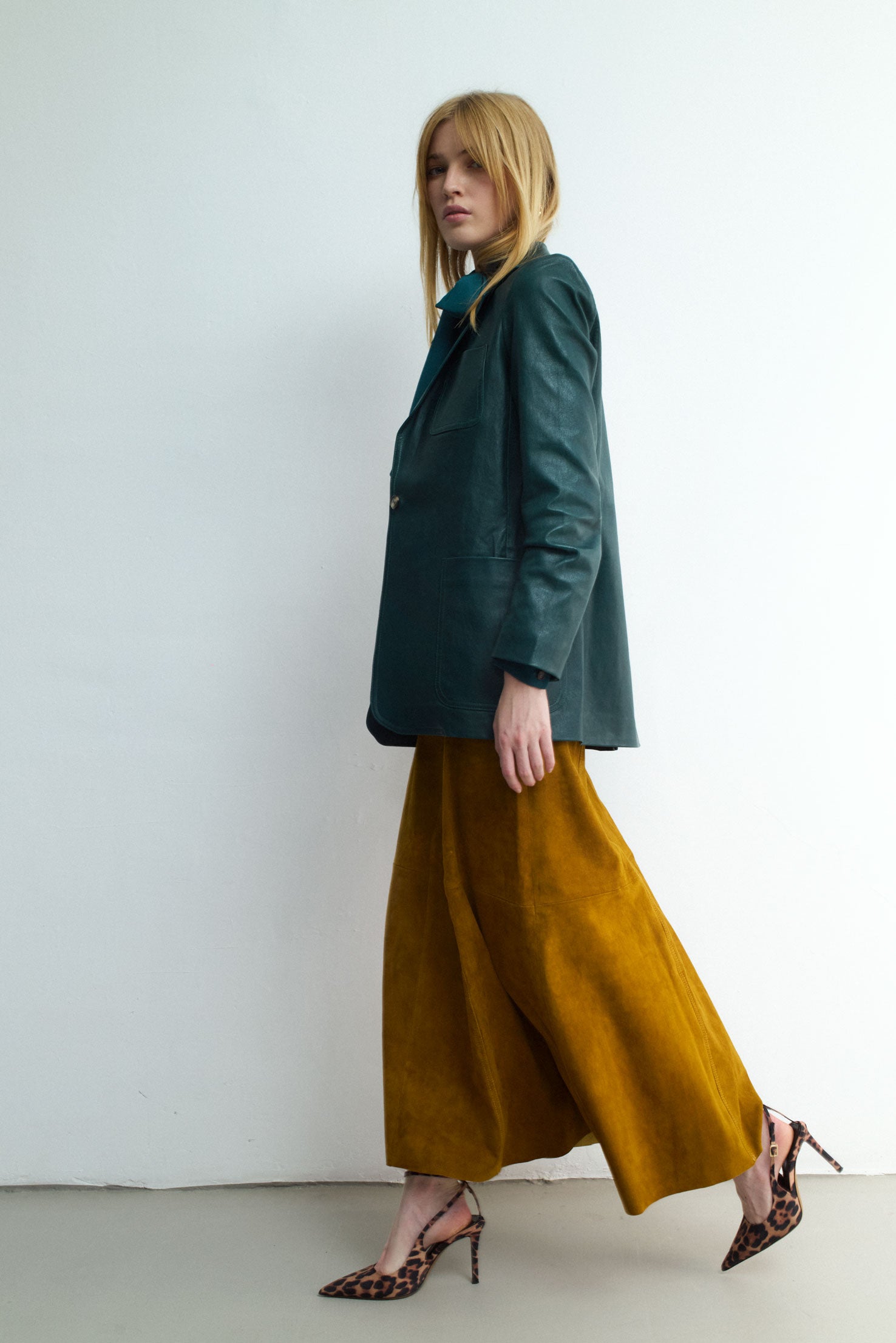 MAX BLAZER MALACHITE LEATHER