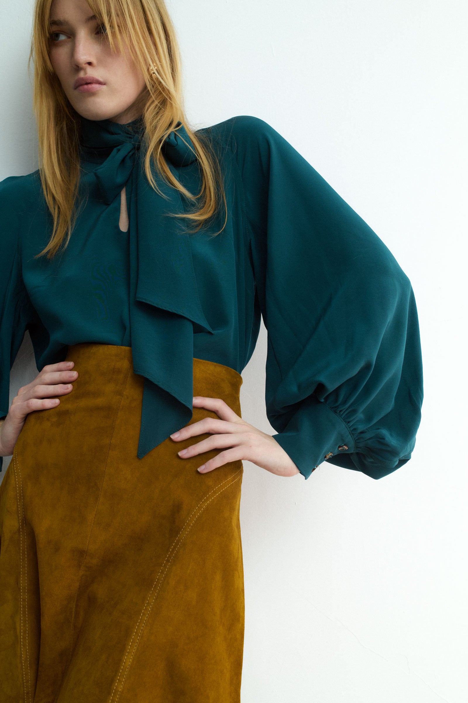 BOW SHIRT MALACHITE