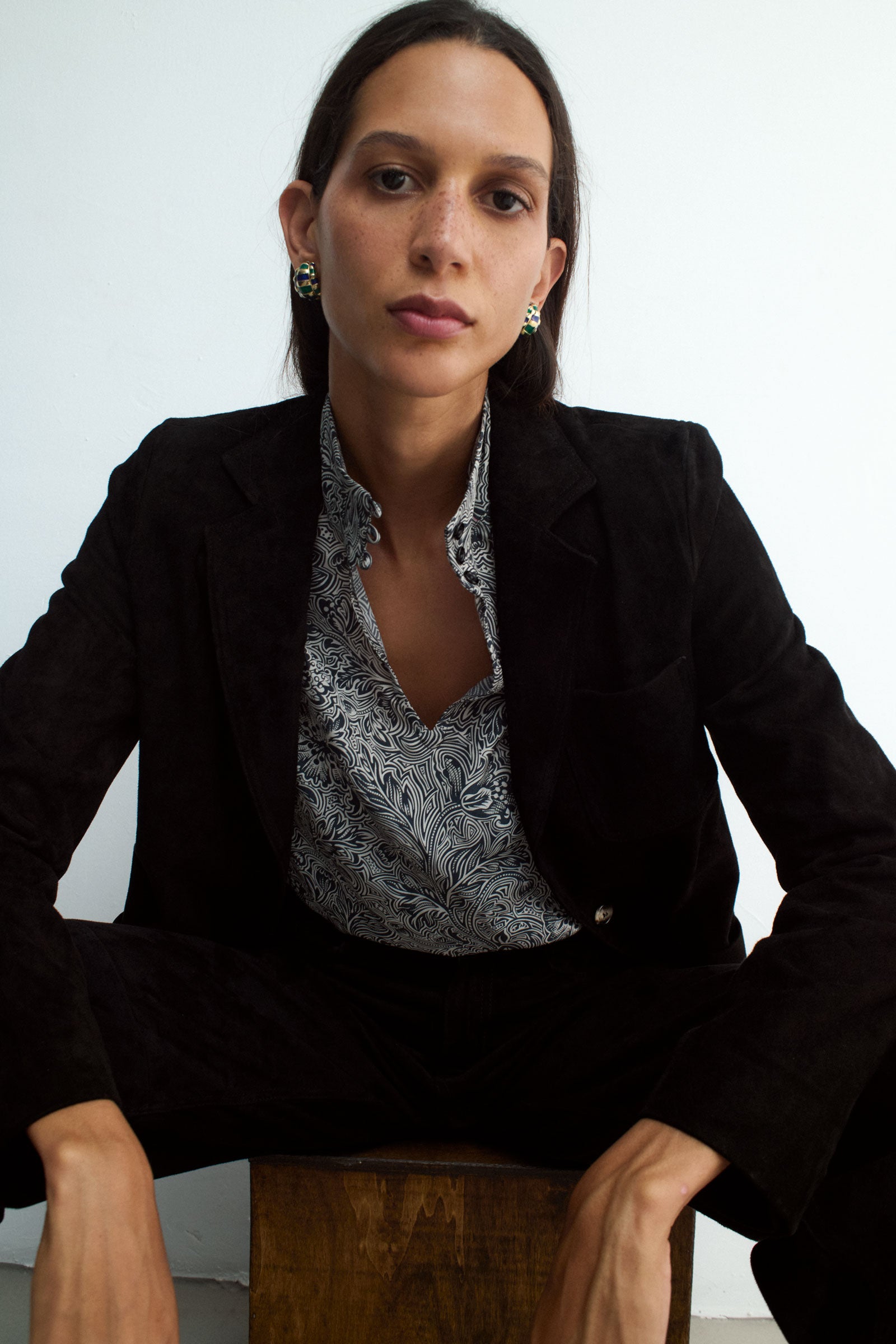 MAX BLAZER BLACK SUEDE