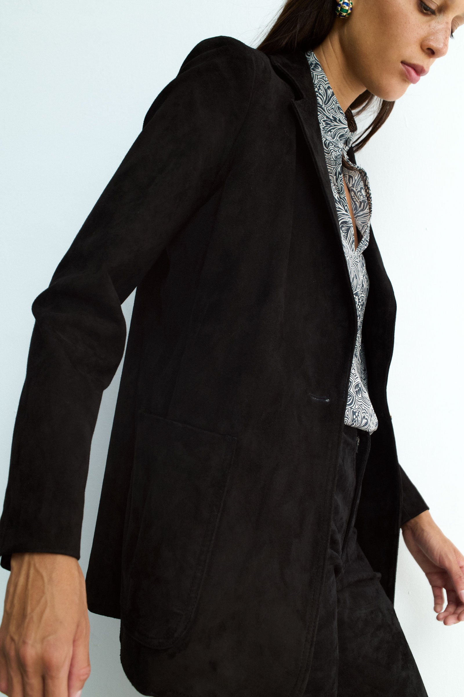 MAX BLAZER BLACK SUEDE