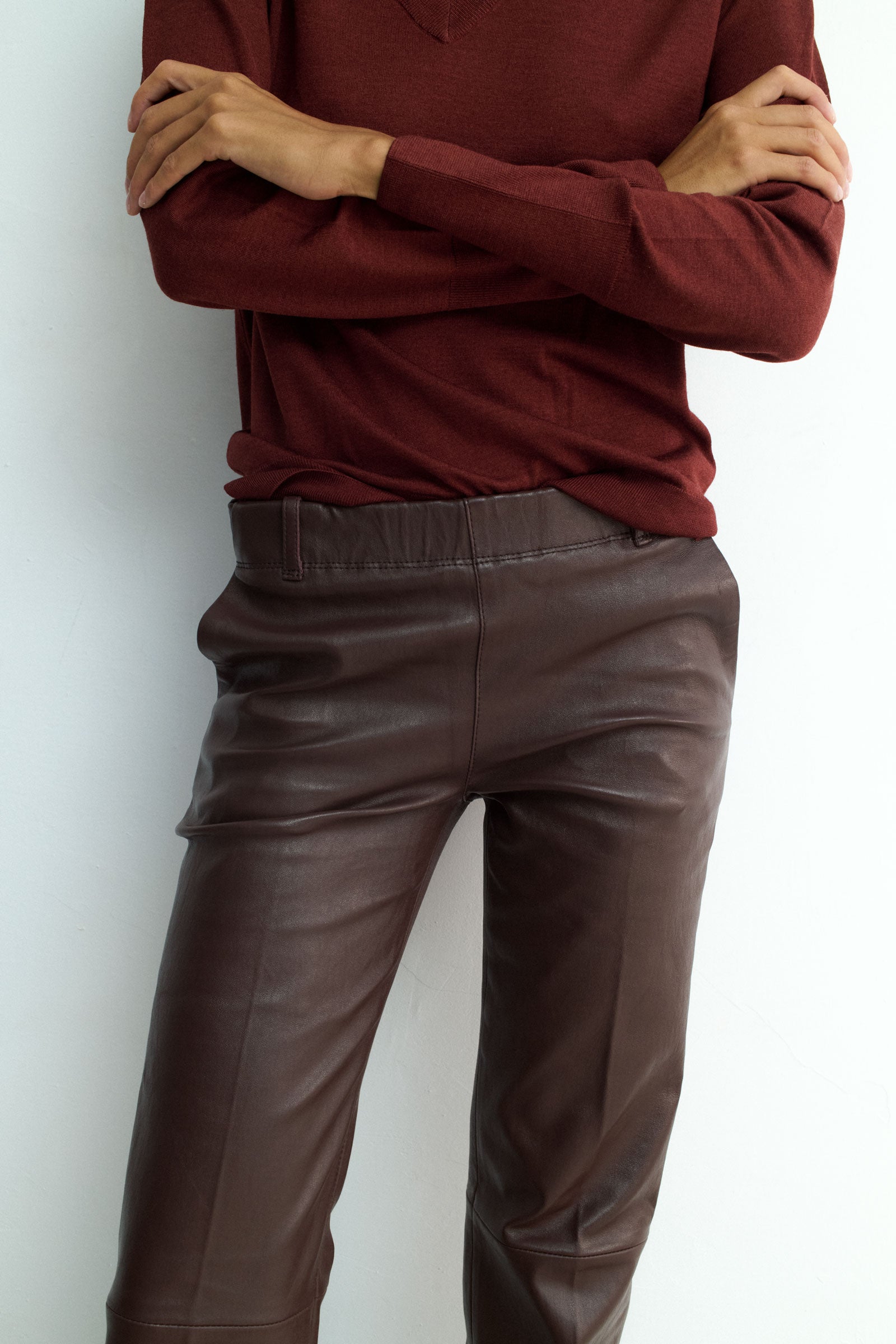 PIJAMA PANT MAHOGANY LEATHER