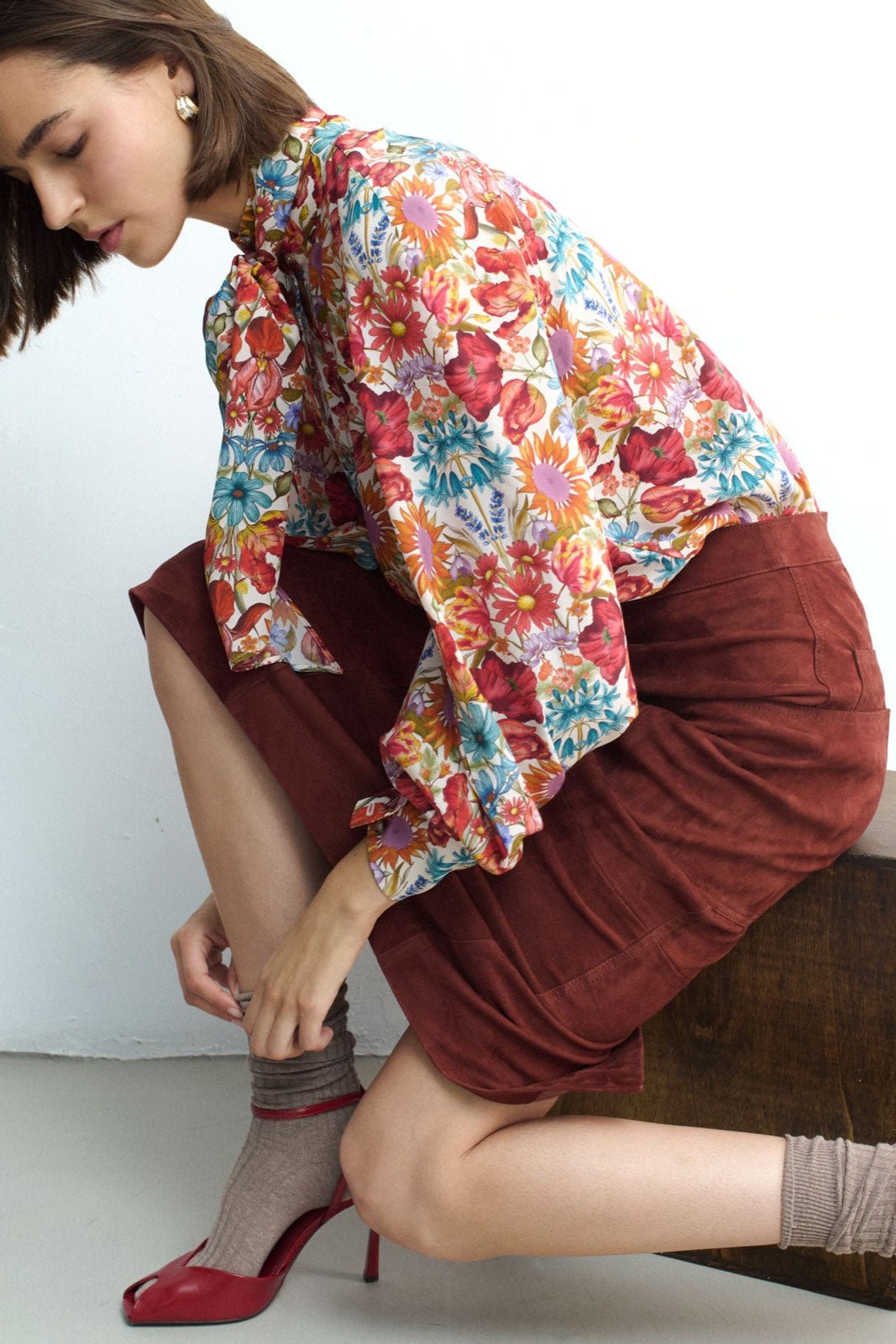 ALEJANDRA SKIRT BRONZER SUEDE