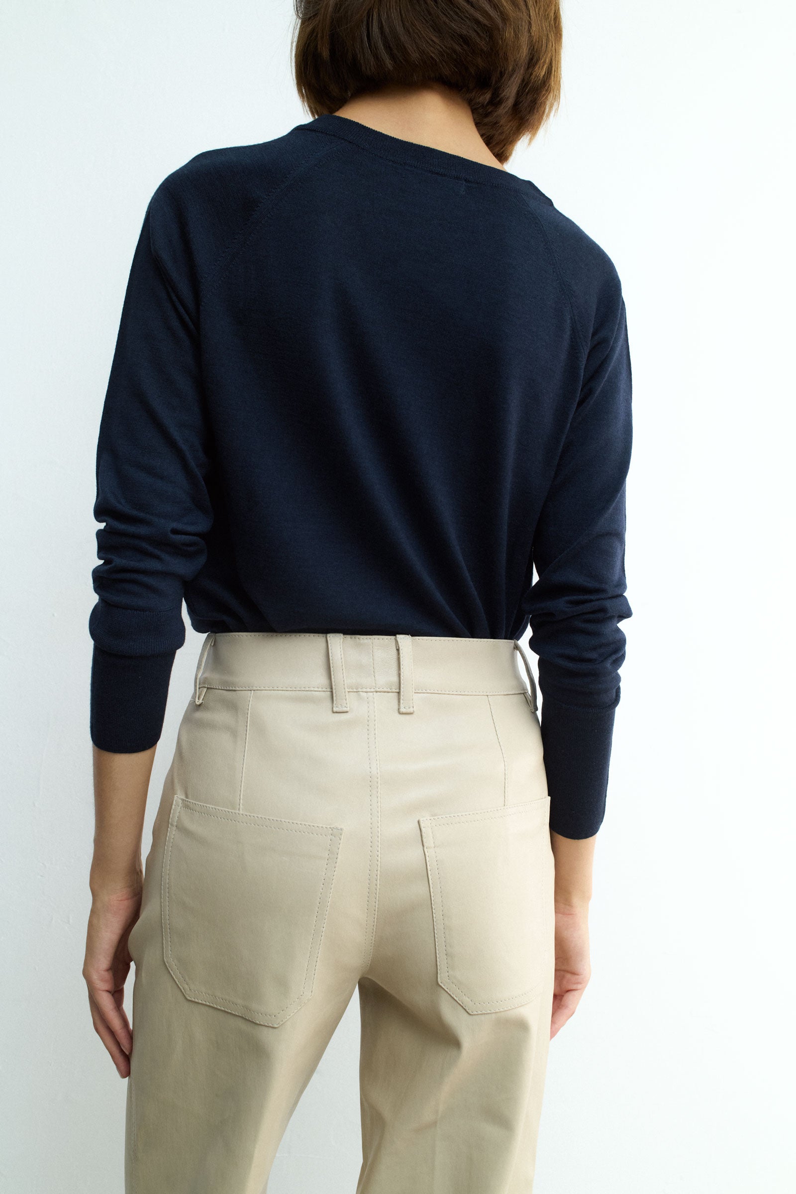 VERONICA PANT BONE LEATHER