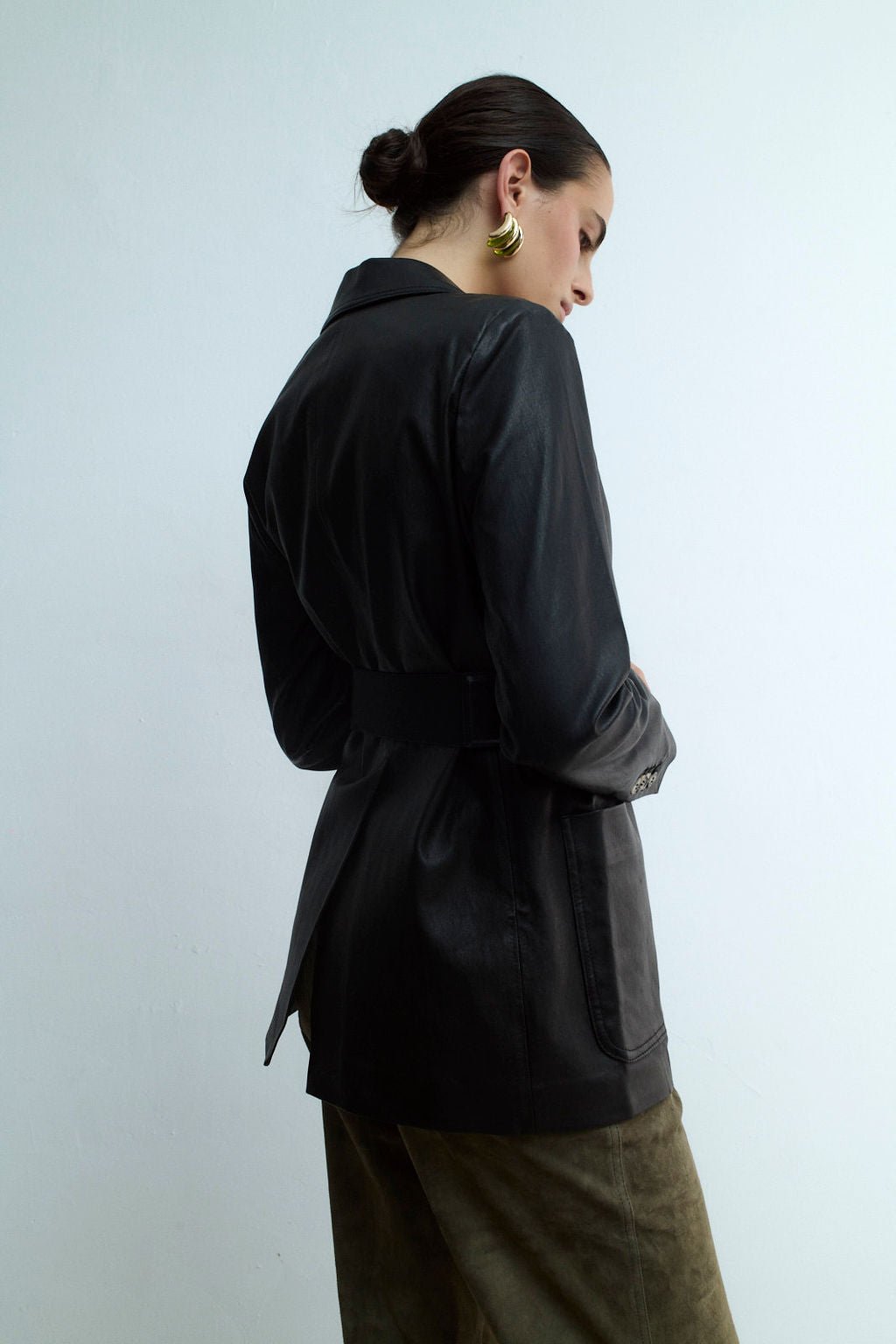 MAX BLAZER BLACK LEATHER