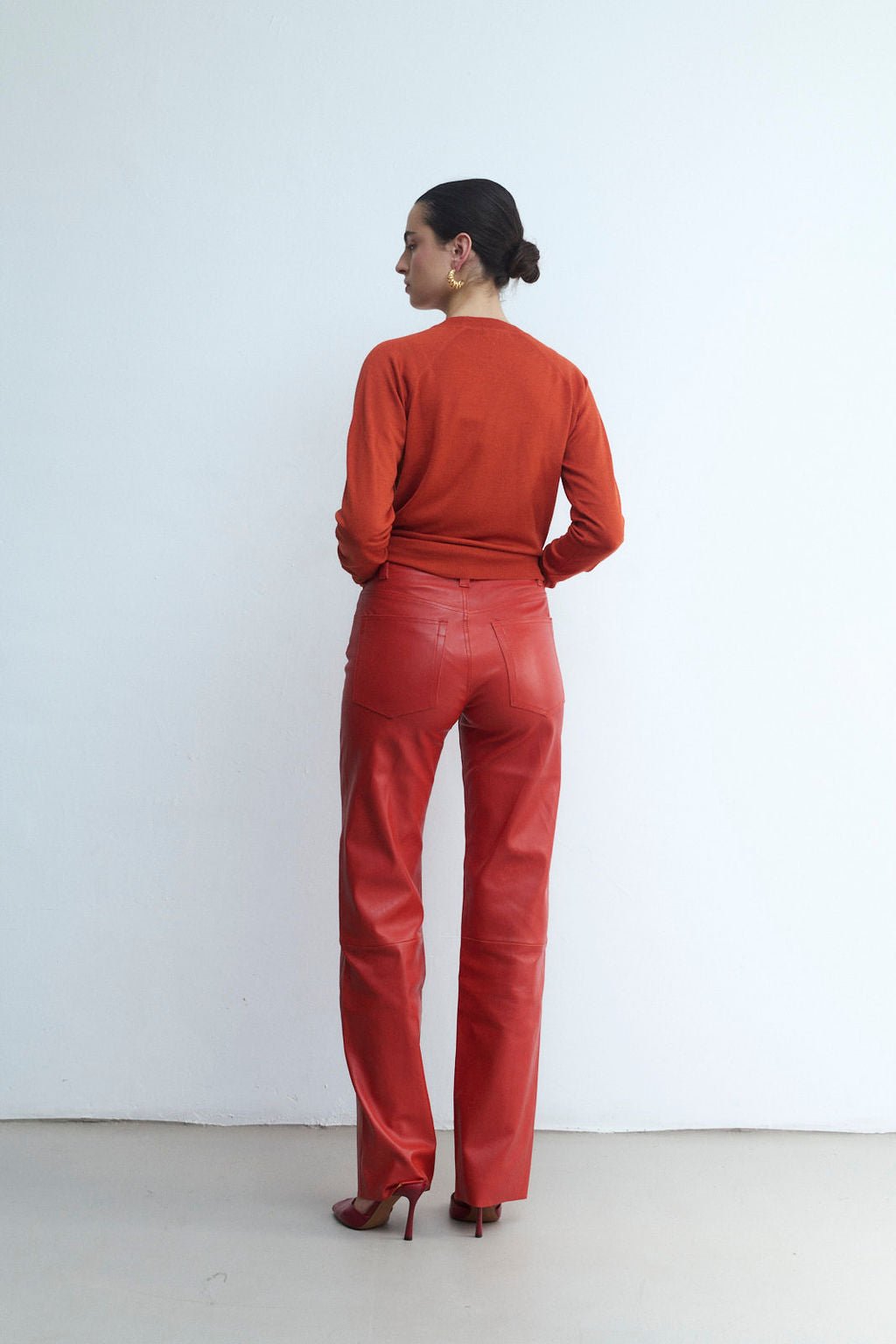 ISABELLA PANT BRICK DUST LEATHER