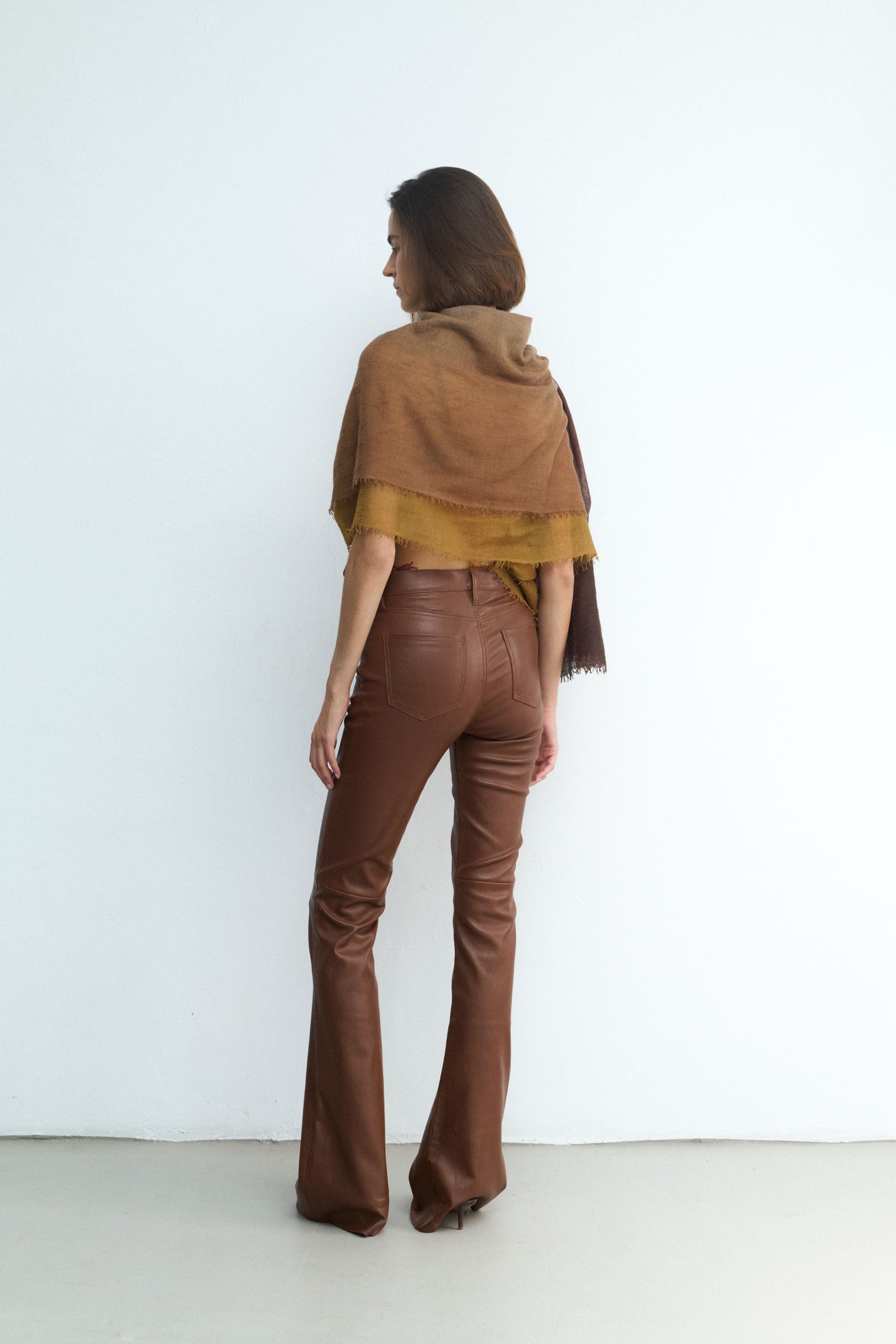 FLARE PANT SADDLE LEATHER
