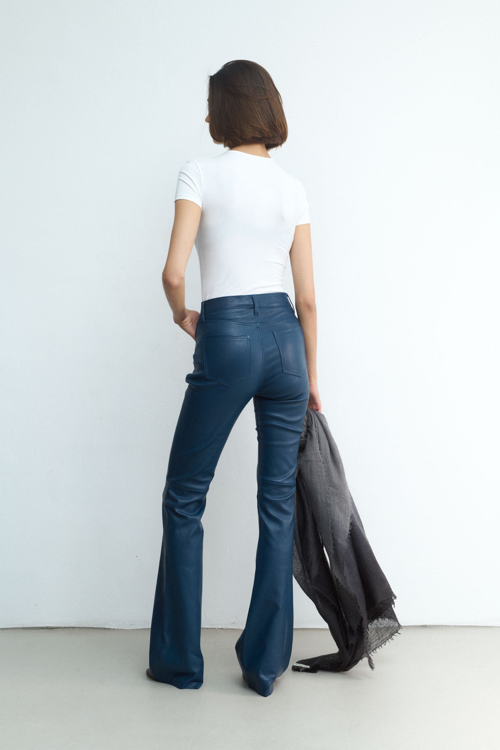 FLARE PANT BLUEBELL LEATHER