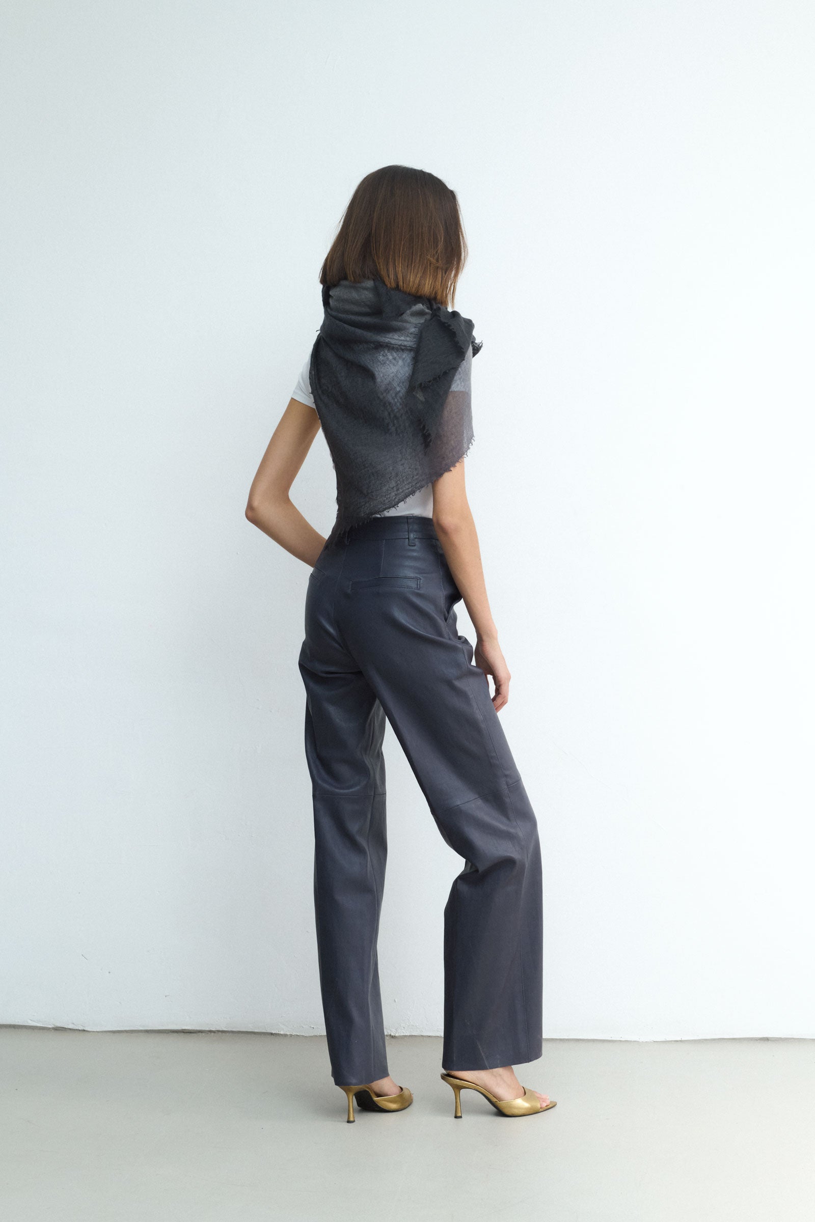 LAUREN PANT SLATE LEATHER
