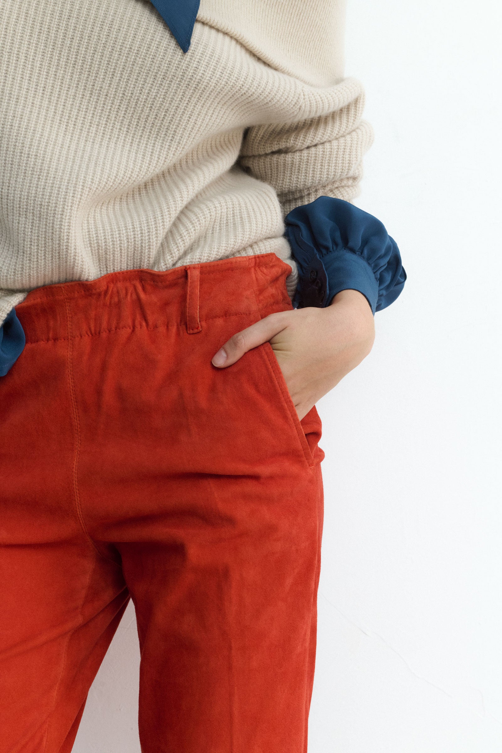 PAZ PANT BRICK DUST SUEDE