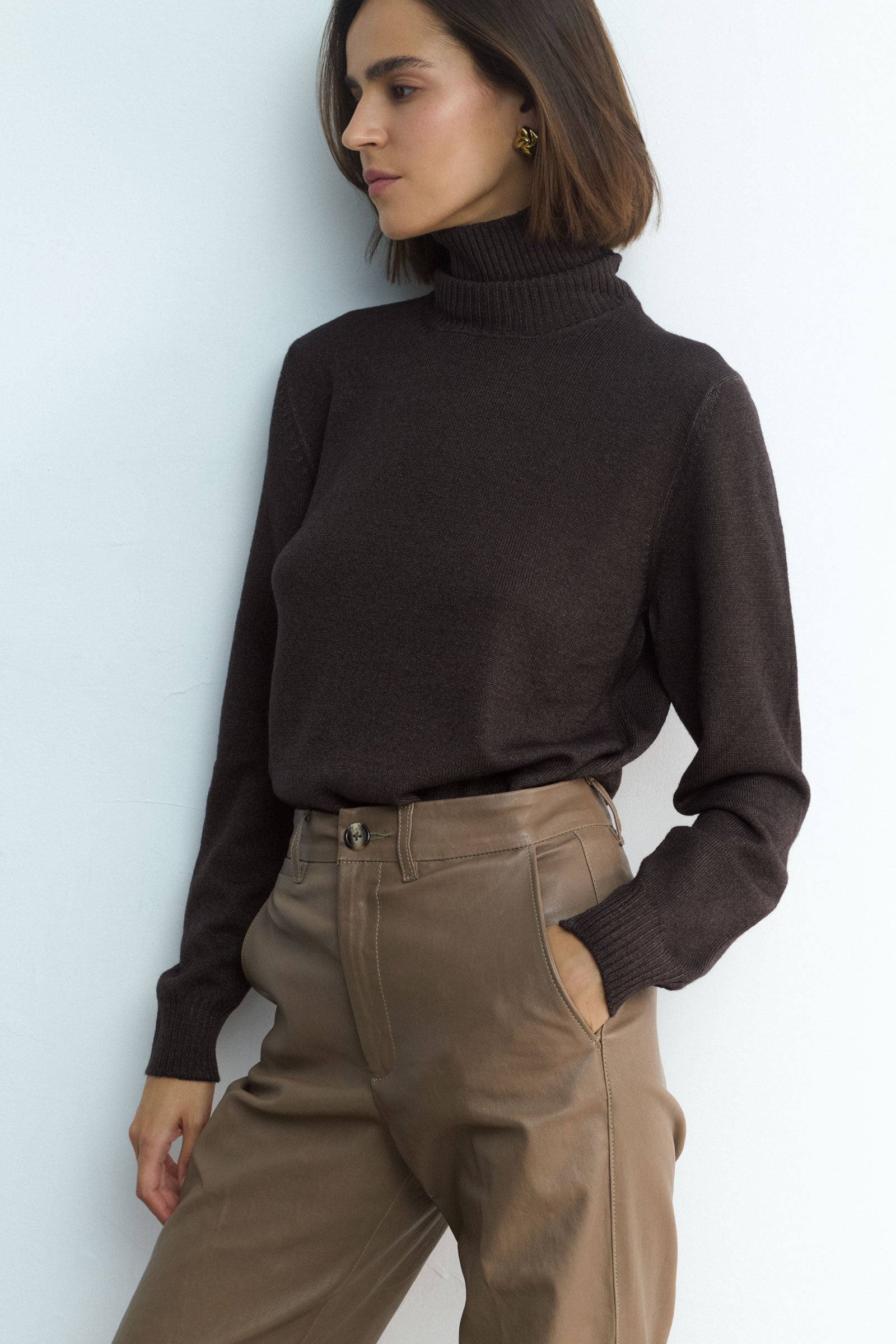 LAUREN PANT OAK LEATHER
