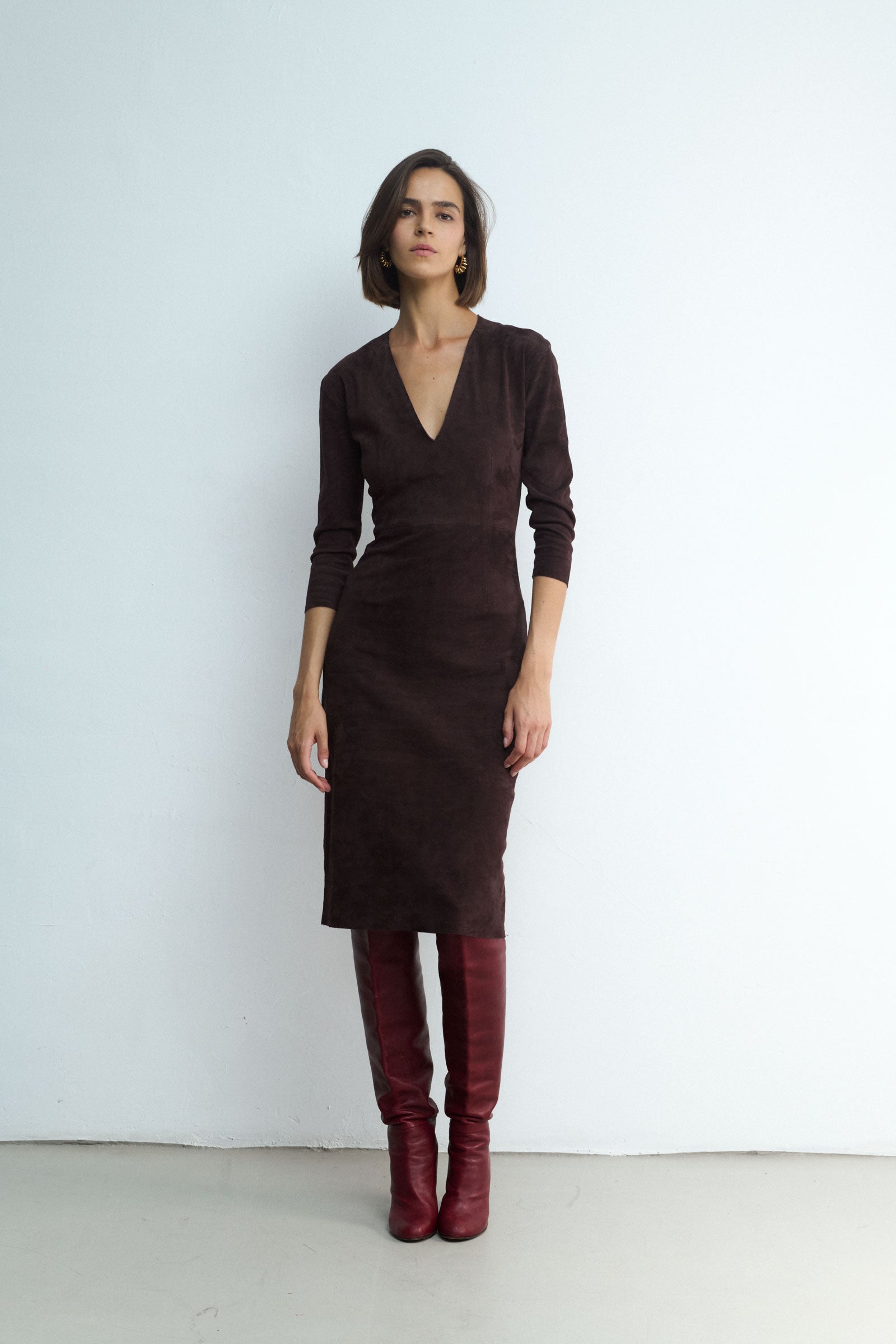 Mahogany Suede Dress Nieves | MON&PAU Mahogany Suede Dress Nieves | MON&PAU