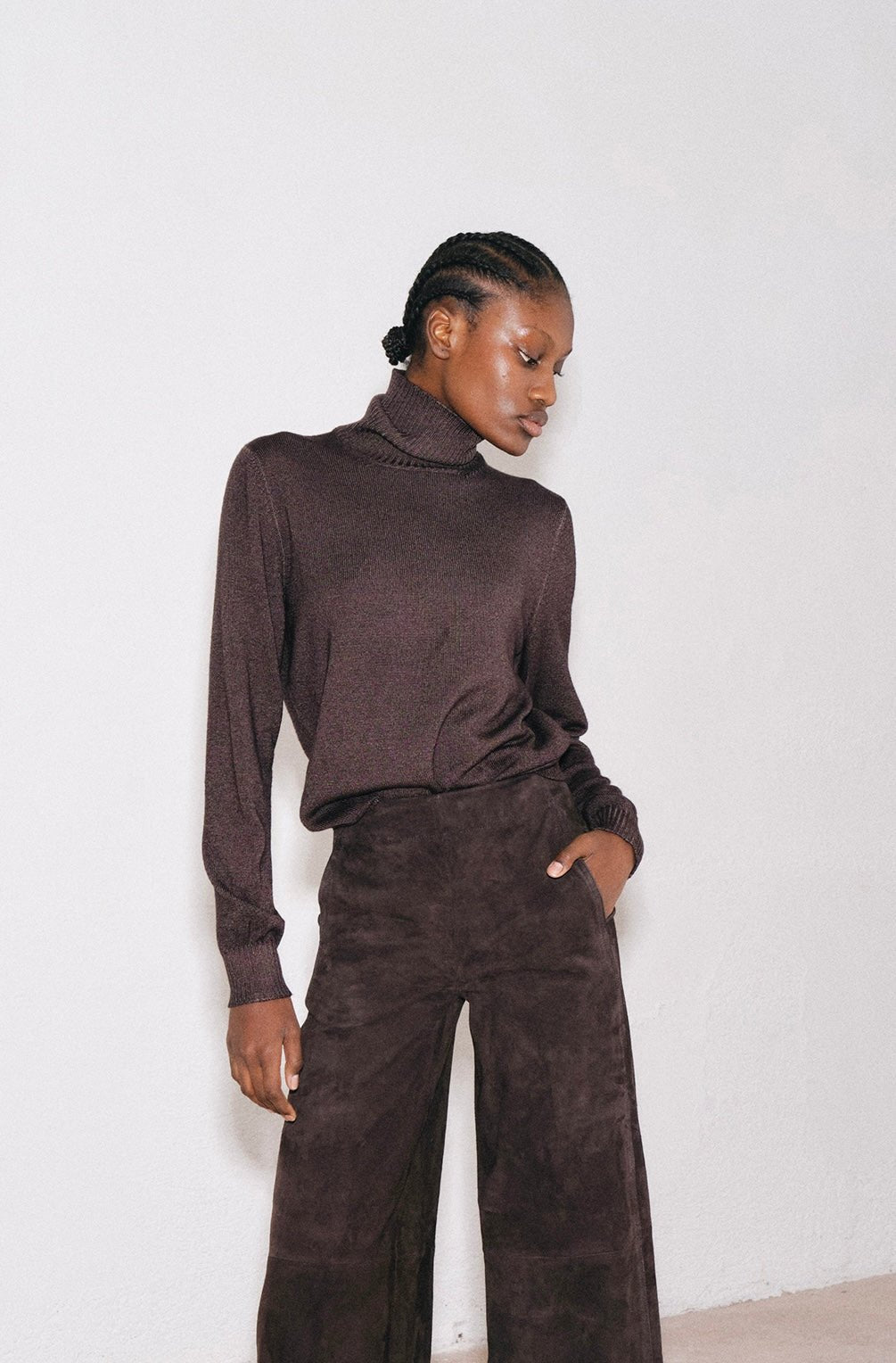 TURTLENECK DARK ROAST WOOL
