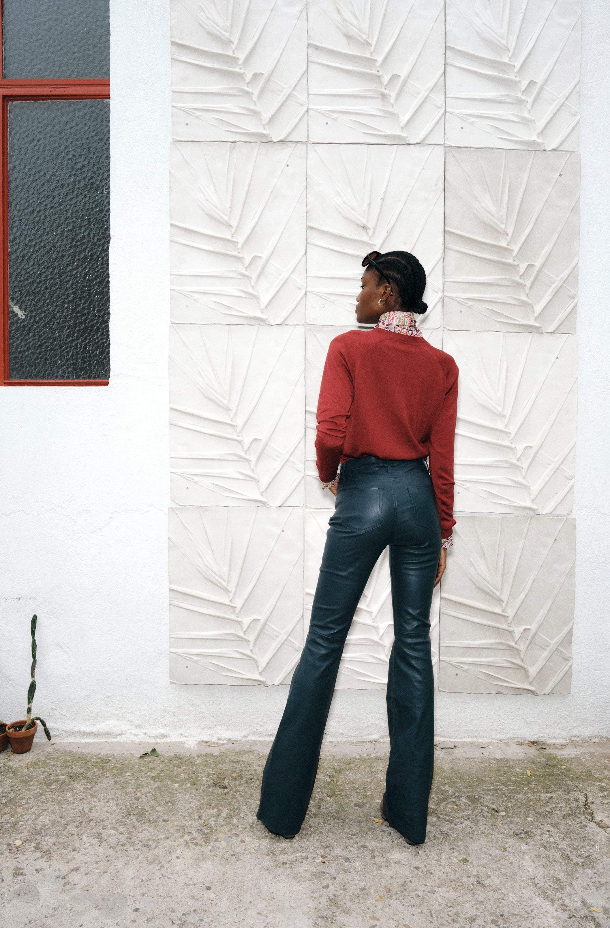 CREW NECK JAPANESE RED WOOL AND SILK