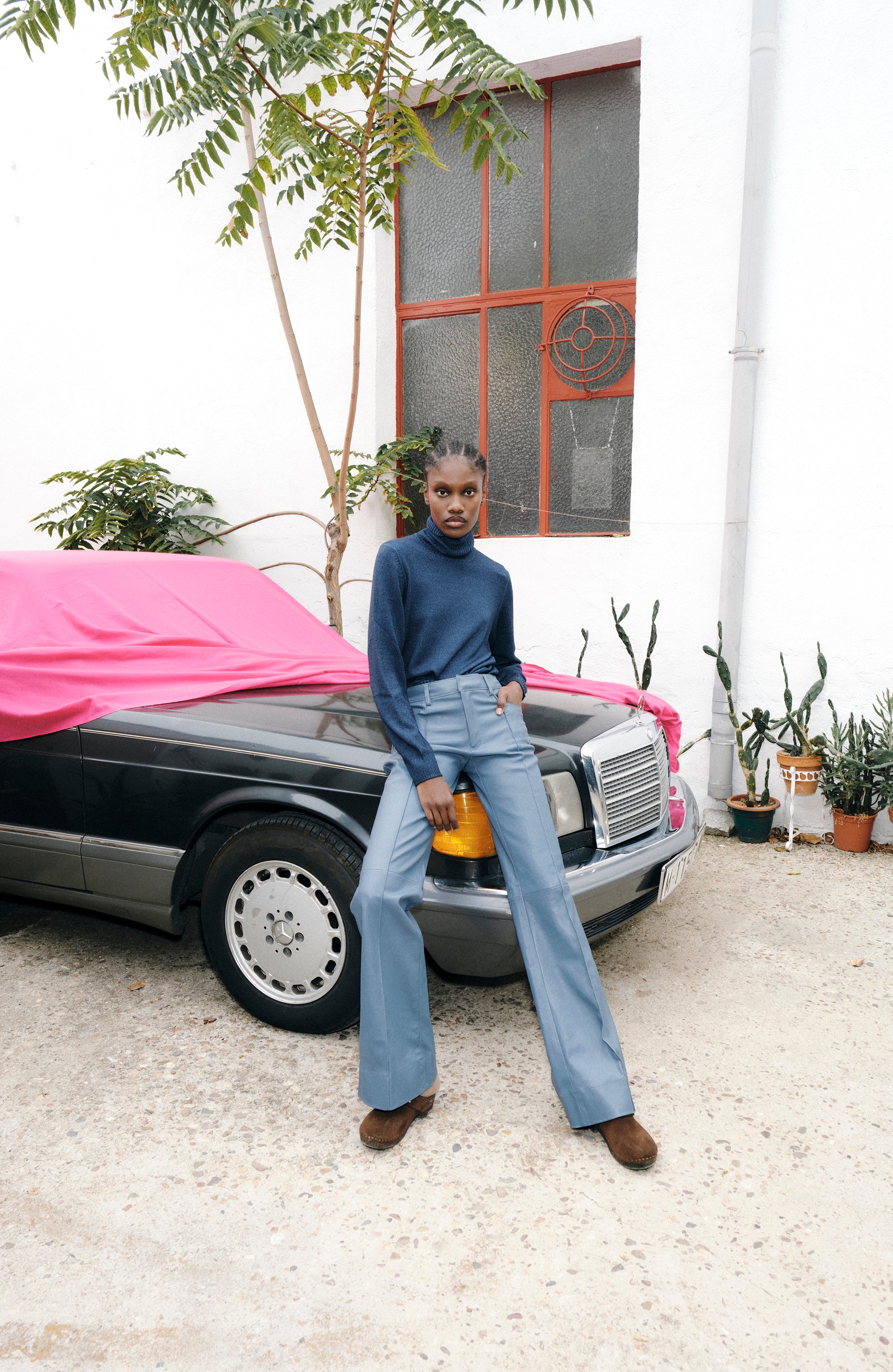 FEDERICA BLUE DENIM LEATHER