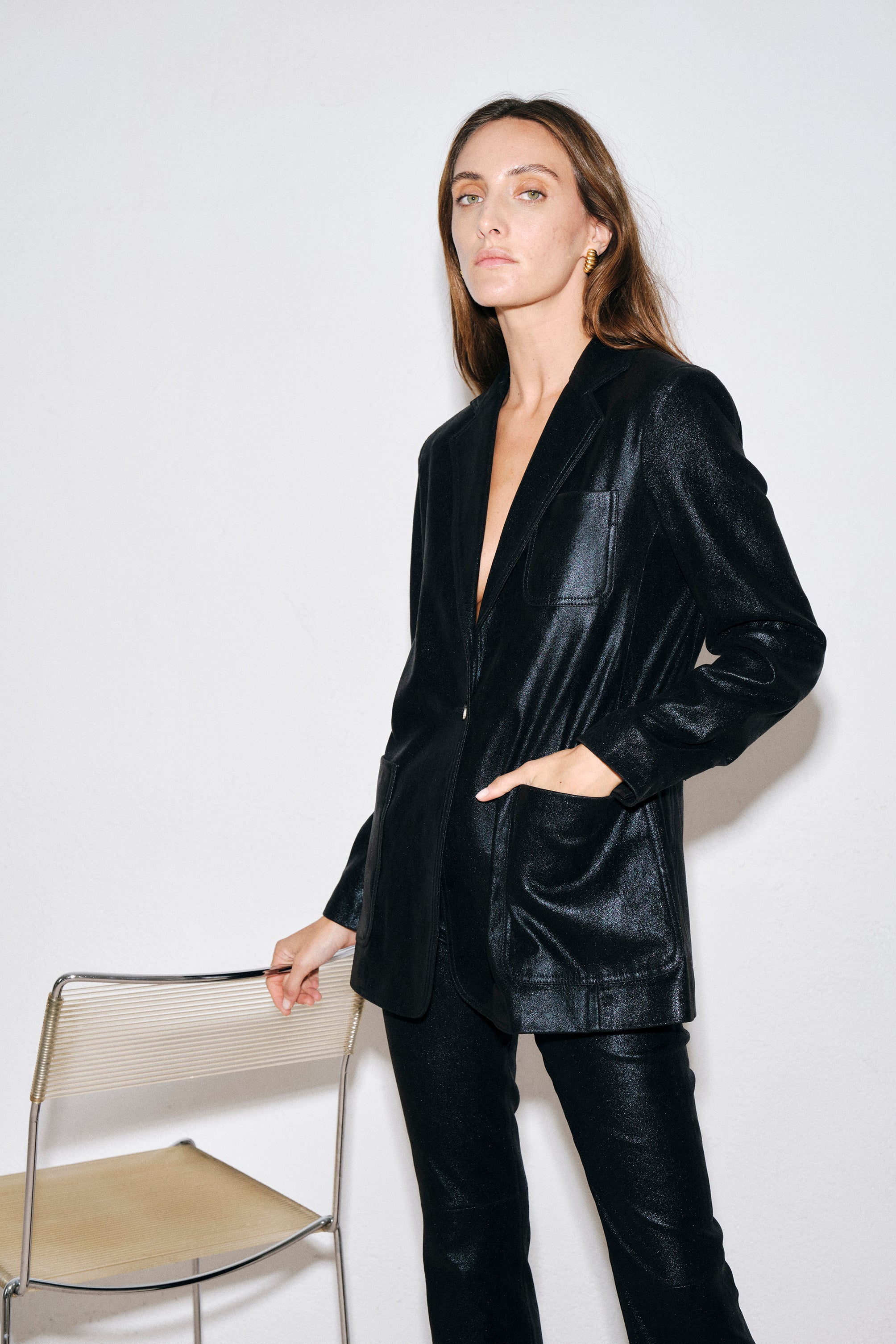 MAX BLAZER BAROUDEUR BLACK SUEDE